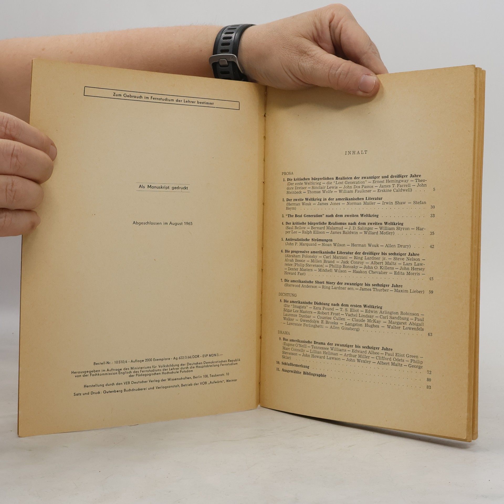 Autorenkollektiv Englisch. Abriss der Geschichte der amerikanischen Literatur vom ersten Weltkrieg bis zur Gegenwart