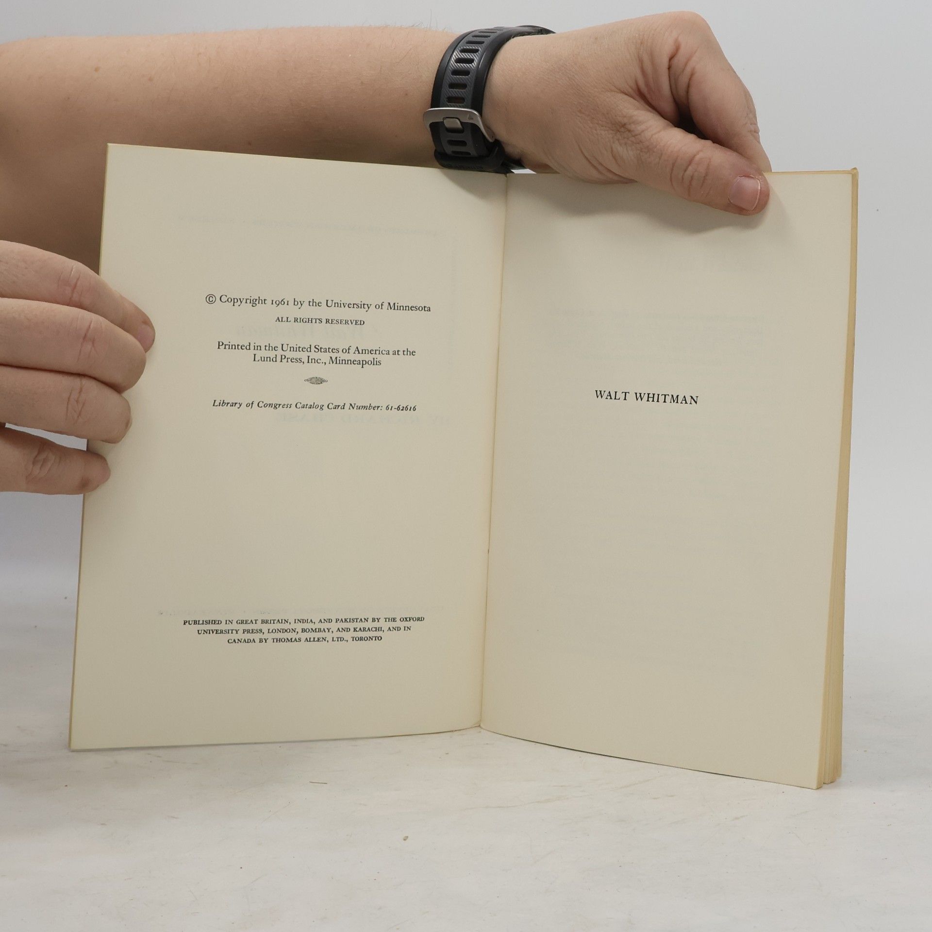 Richard Chase Walt Whitman