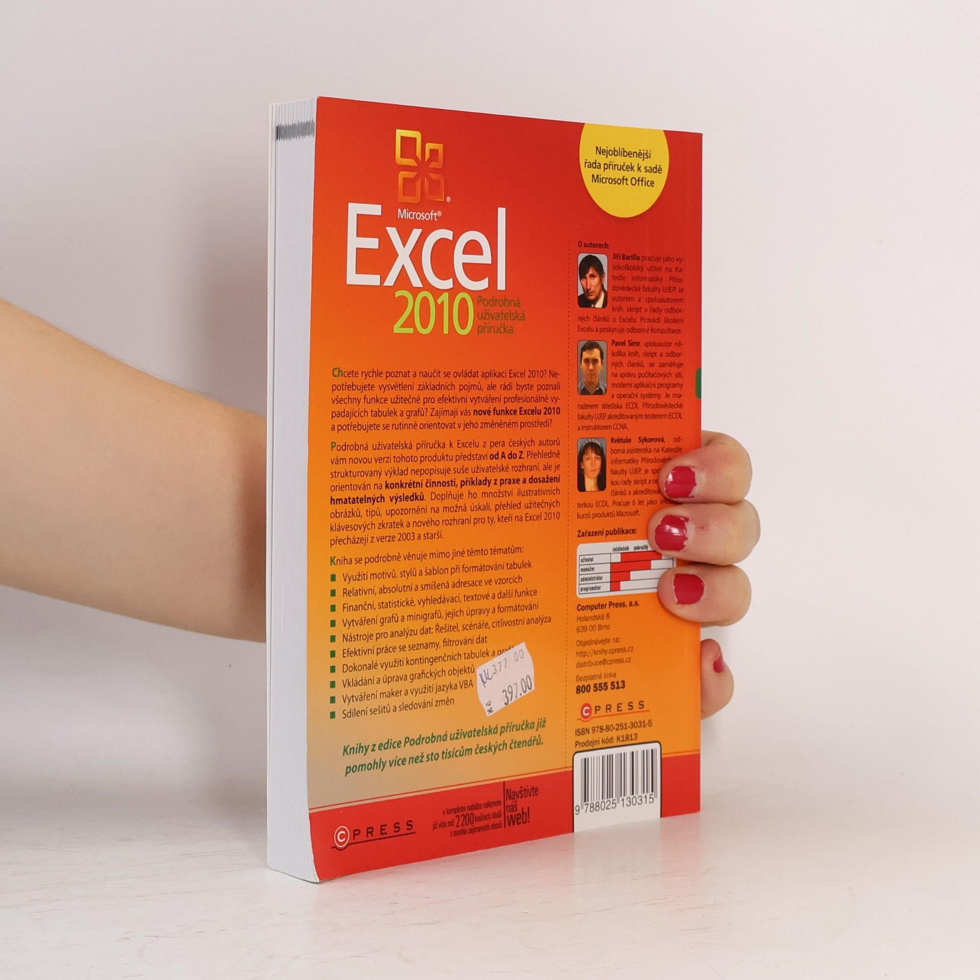 Jiří Barilla Microsoft Excel 2010 : podrobná uživatelská příručka