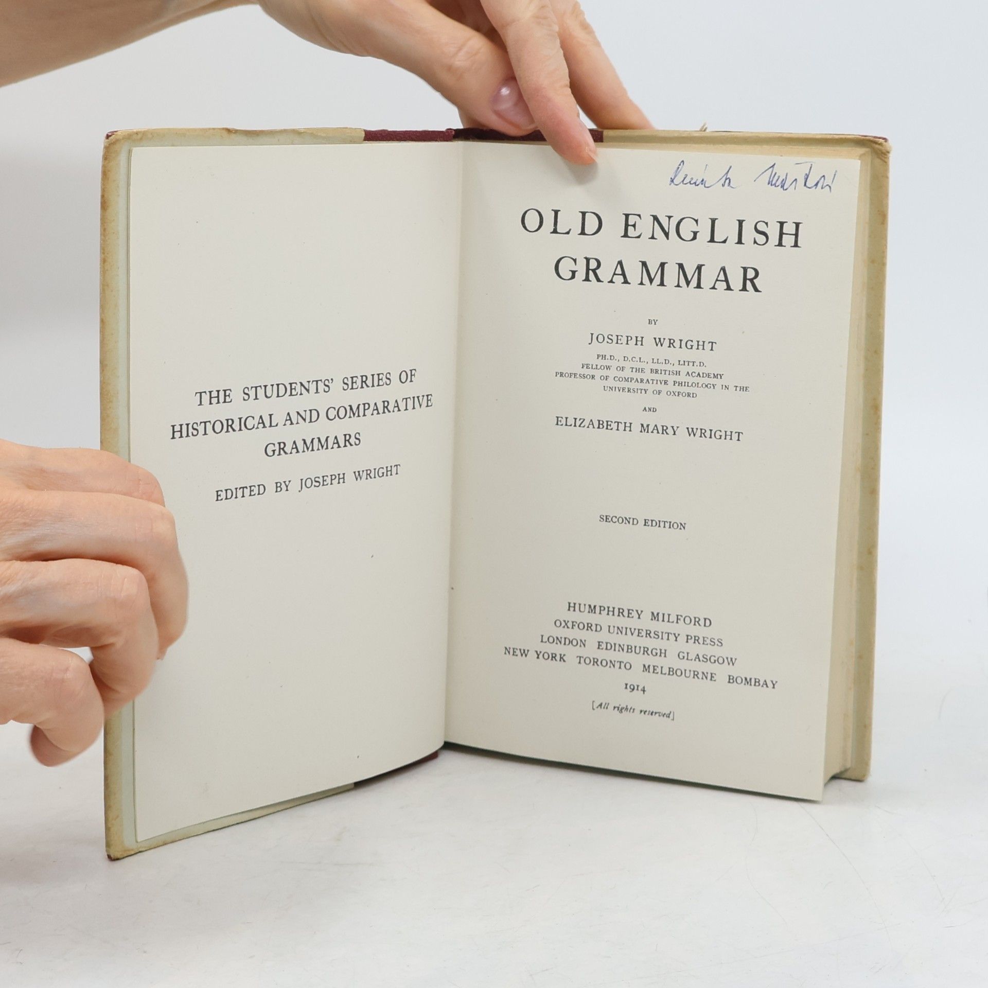 Elizabeth Wright Old English Grammar