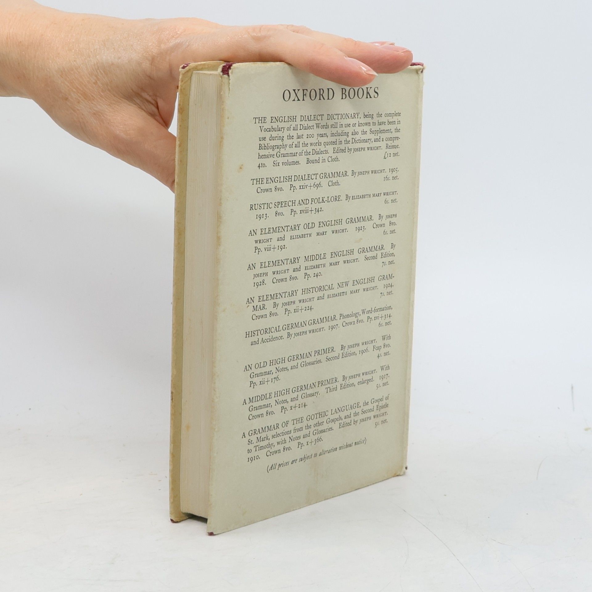 Elizabeth Wright Old English Grammar