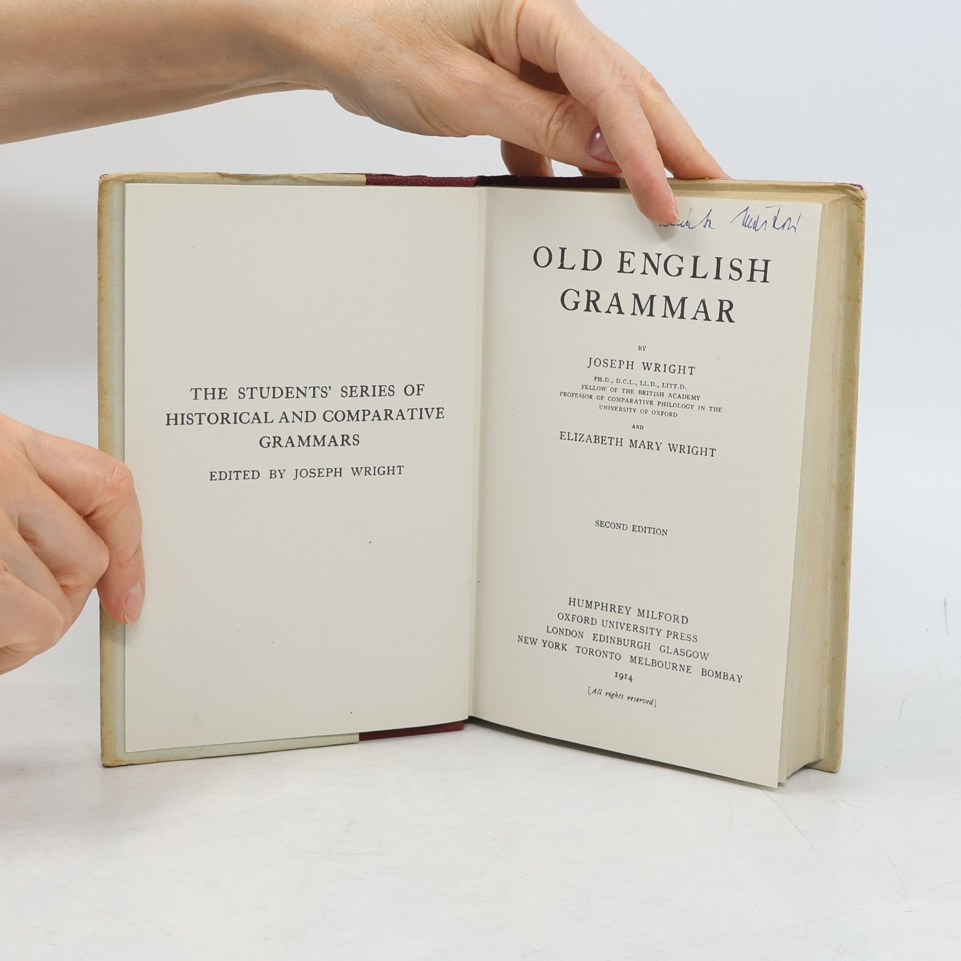 Elizabeth Wright Old English Grammar