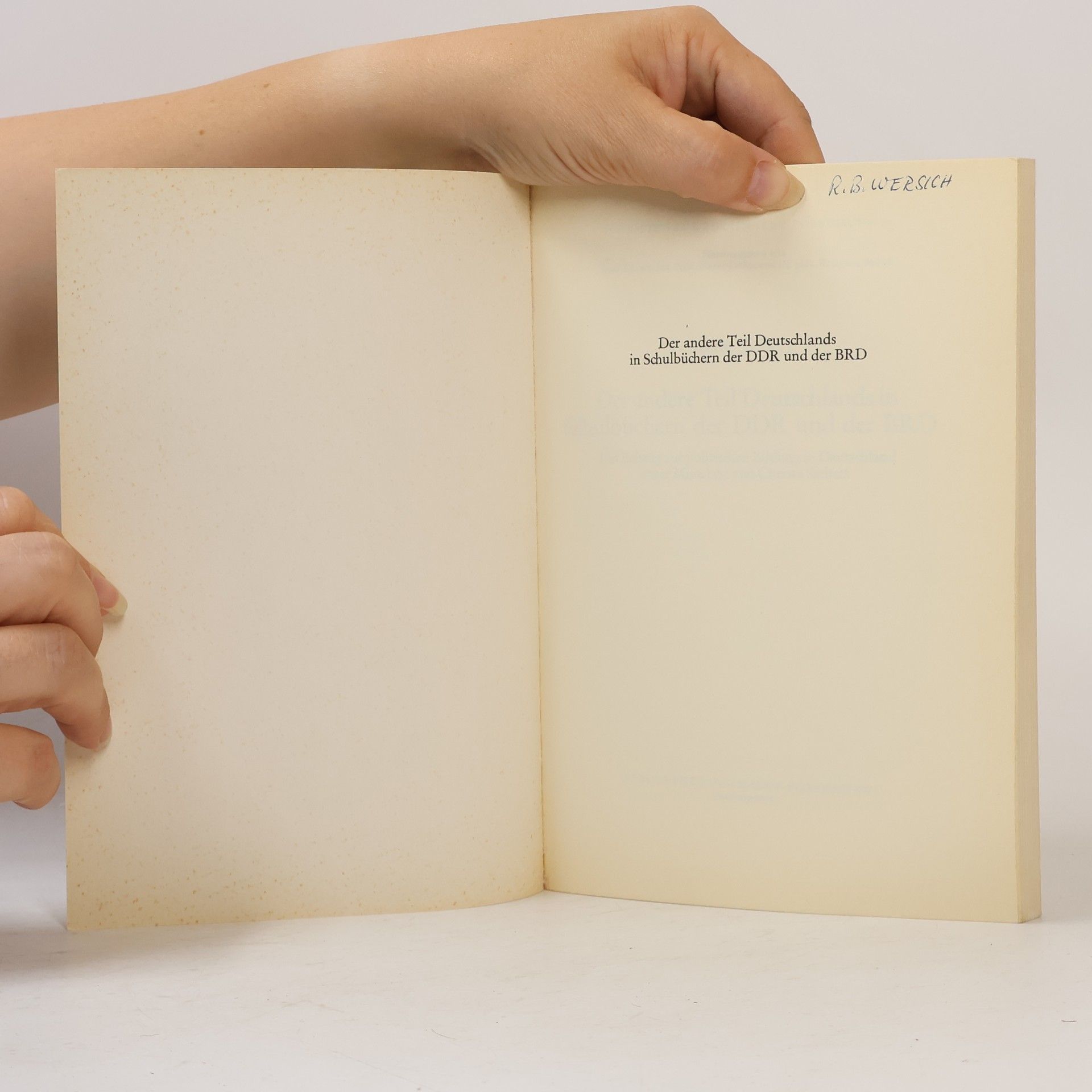 Horst Siebert Der andere Teil Deutschlands in Schulbüchern der DDR und der BRD
