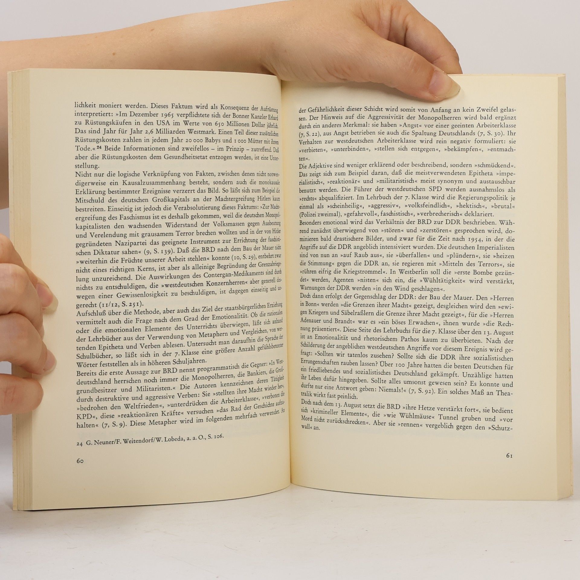 Horst Siebert Der andere Teil Deutschlands in Schulbüchern der DDR und der BRD