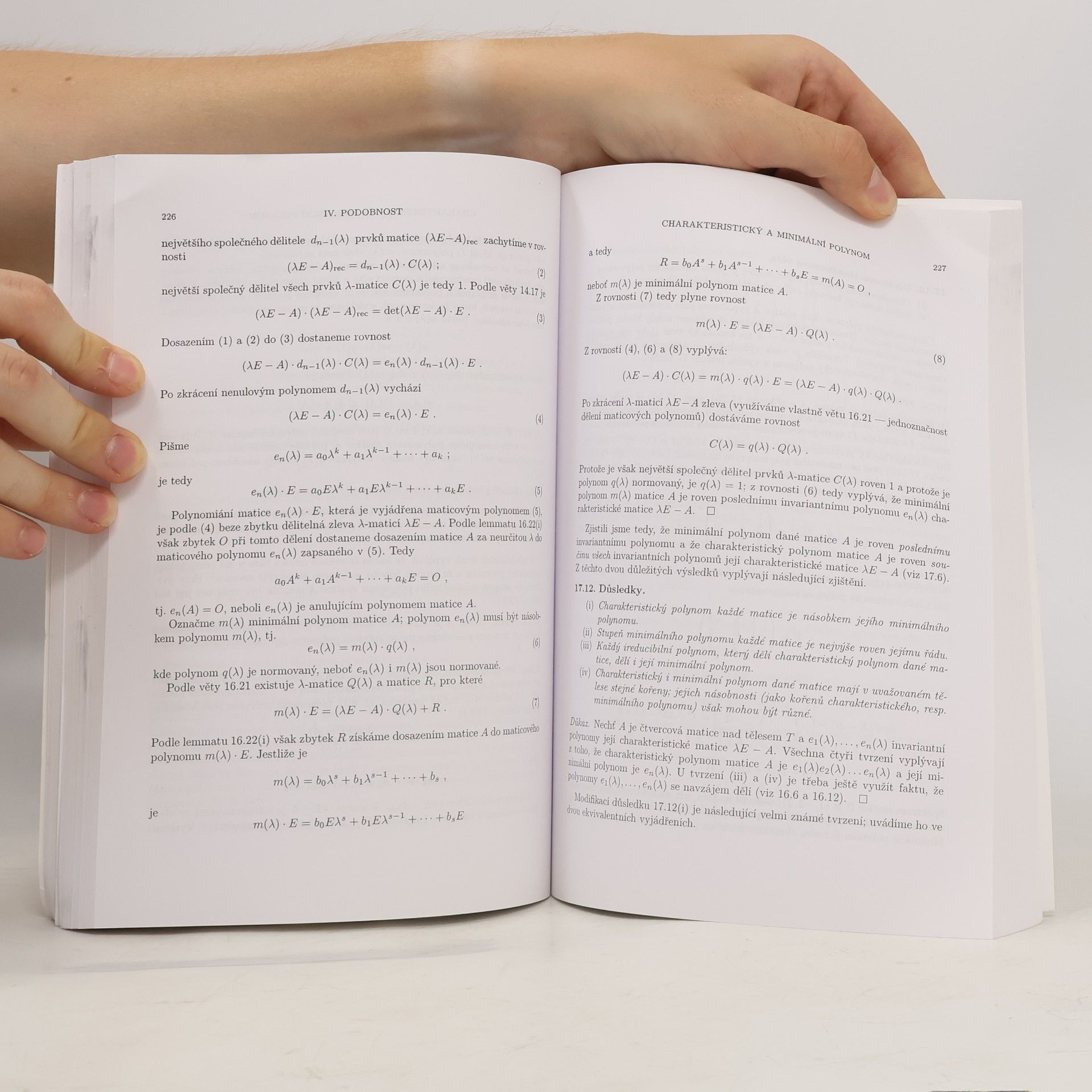 Jindřich Bečvář Lineární algebra