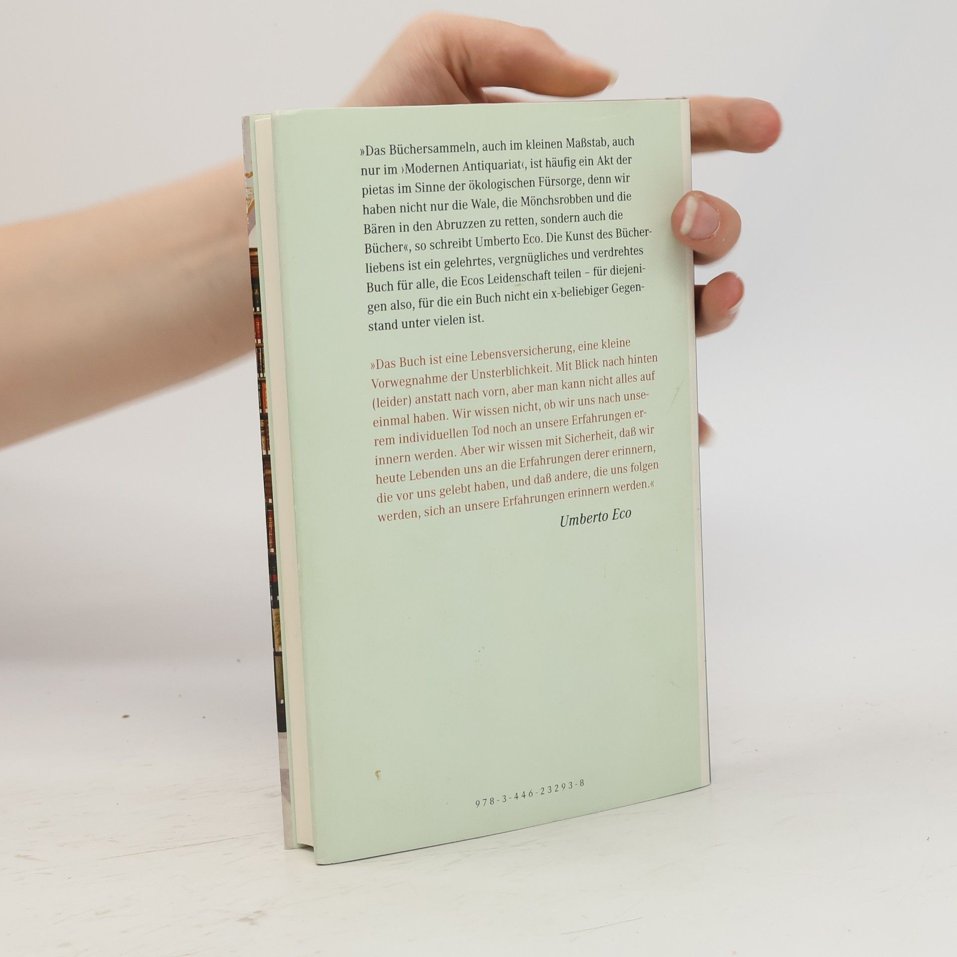 Umberto Eco Die Kunst des Bücherliebens