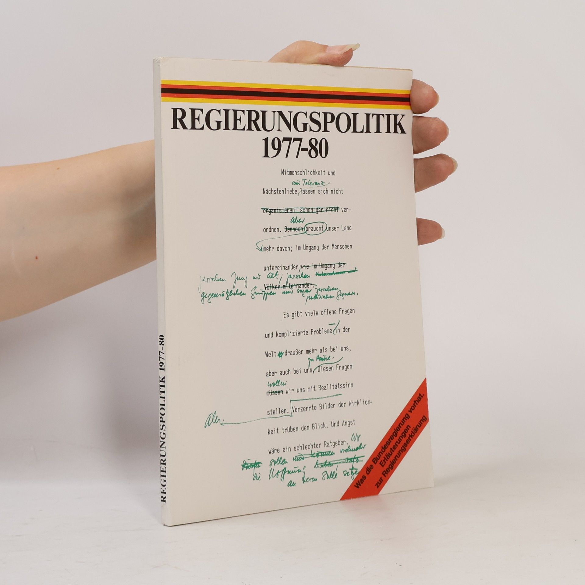 Various authors Regierungspolitik 1977-80