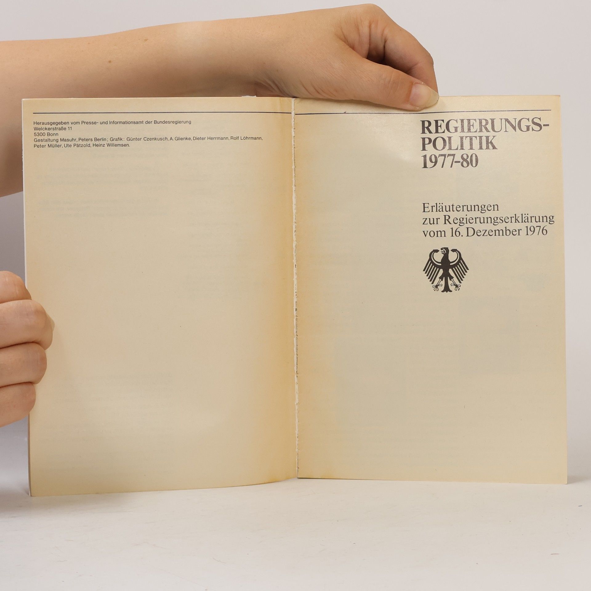 Various authors Regierungspolitik 1977-80