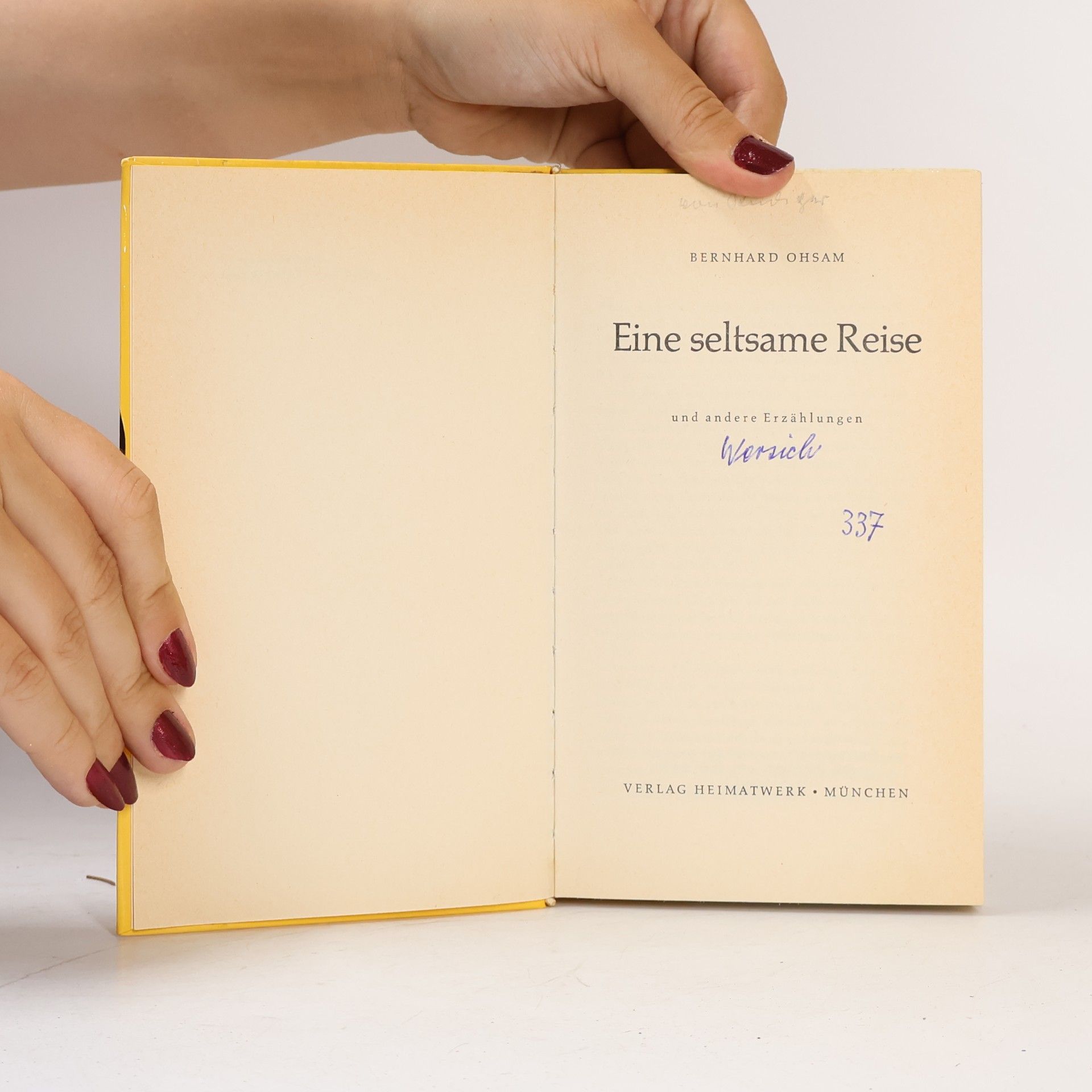 Bernhard Ohsam Eine seltsame Reise