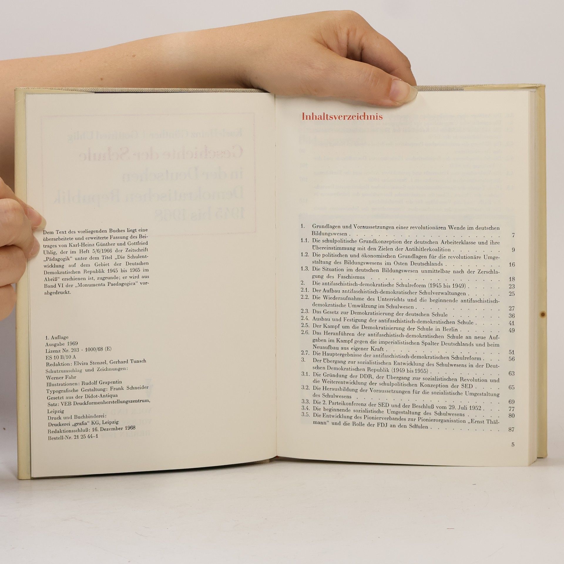 Karl-Heinz Günther Geschichte der Schule in der Deutschen Demokratischen Republik 1945 bis 1968