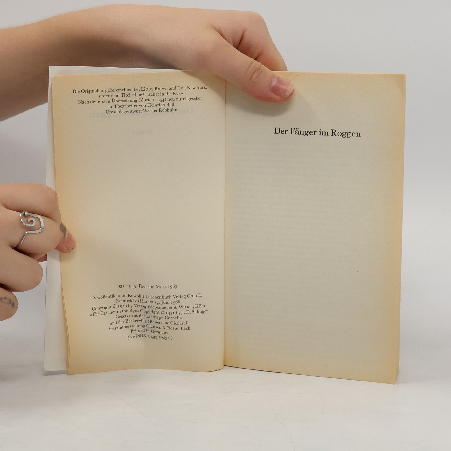 Jerome David Salinger Der Fänger im Roggen