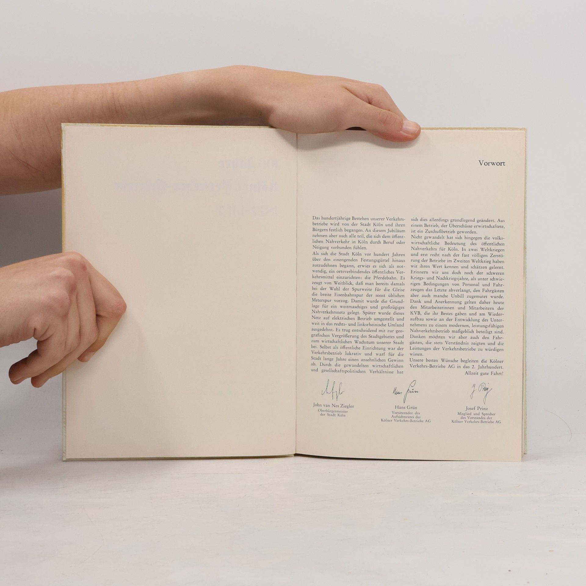 Various authors 100 Jahre Kölner Verkehrs-Betriebe 1877-1977