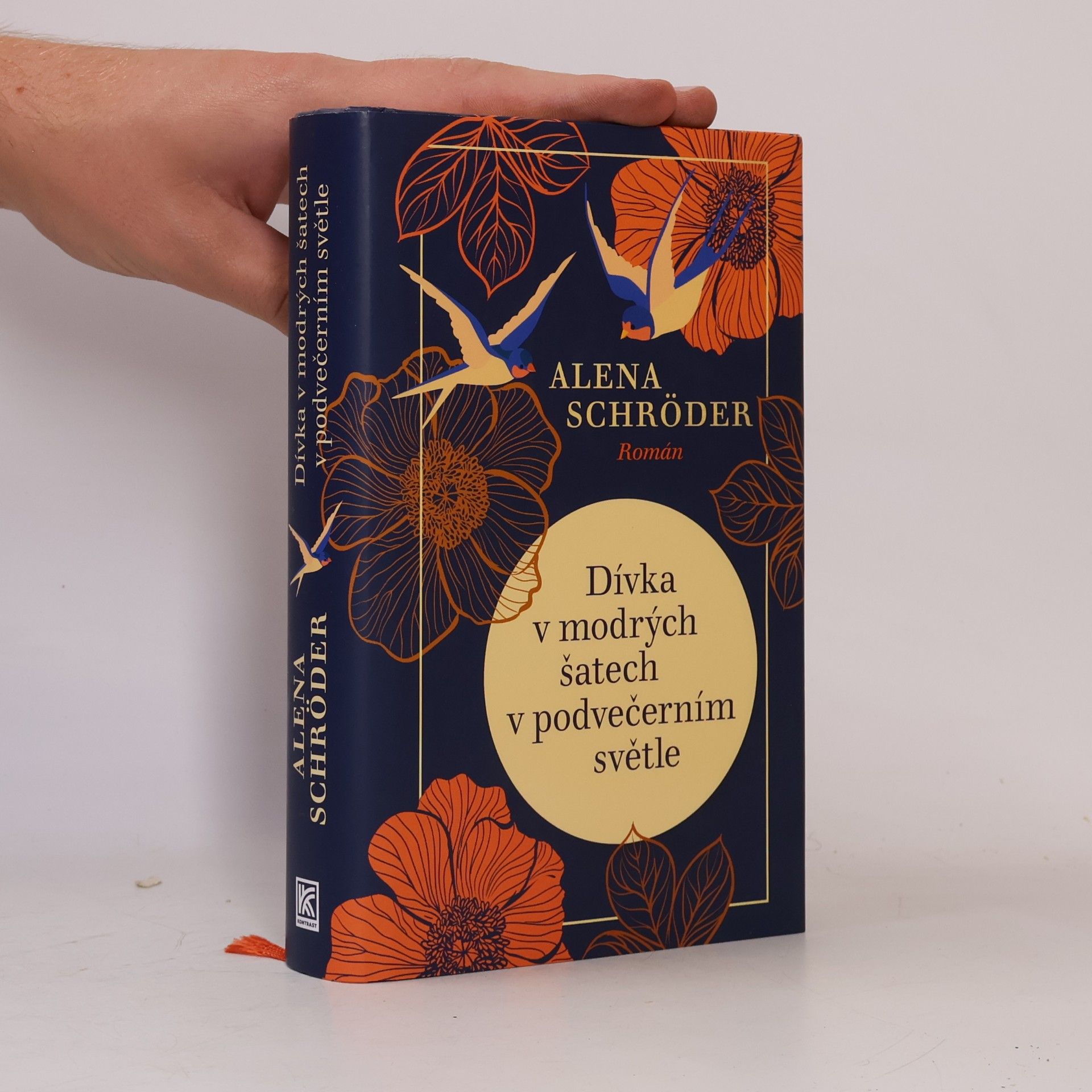 Alena Schröder Dívka v modrých šatech v podvečerním světle