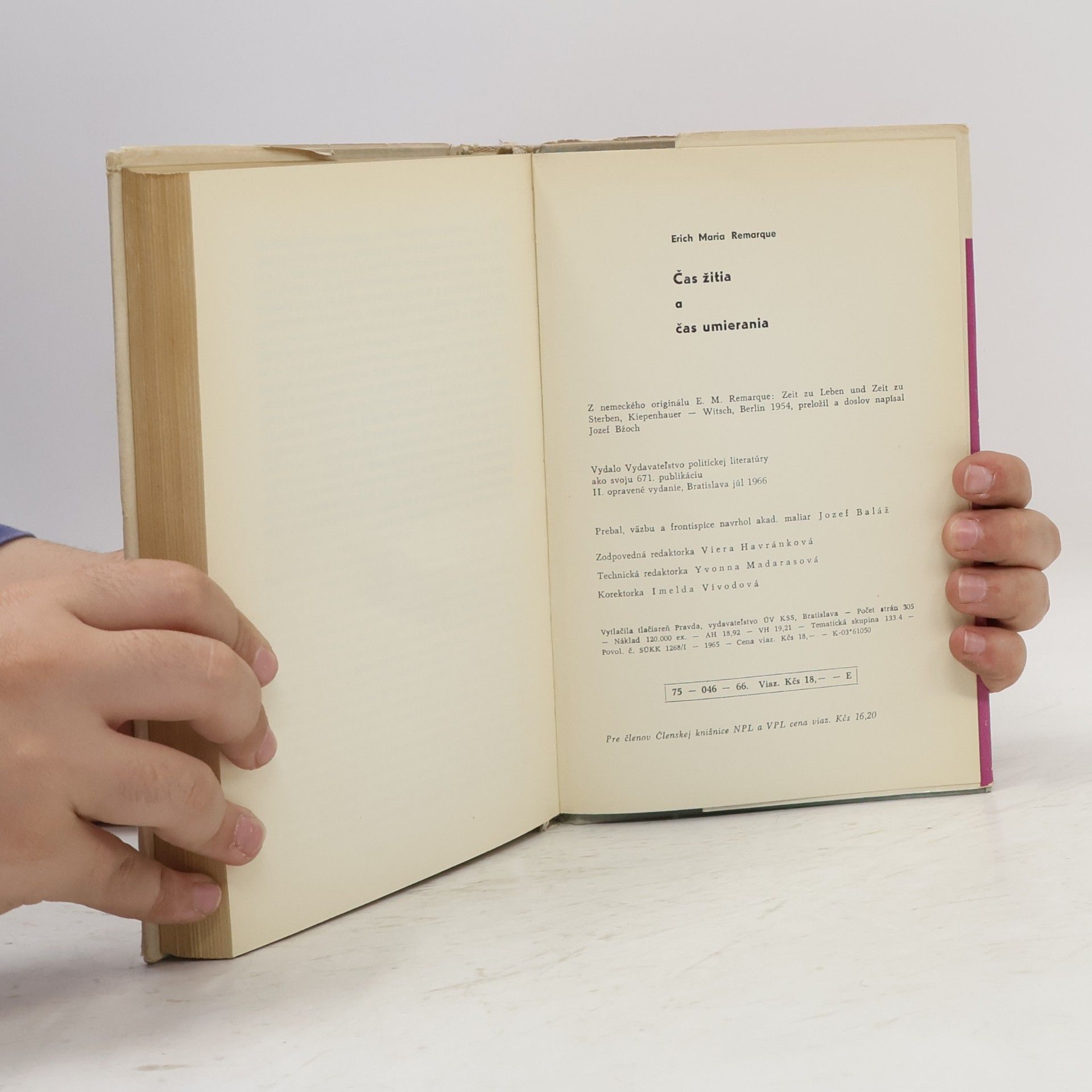 Erich Maria Remarque Čas žitia a čas umierania