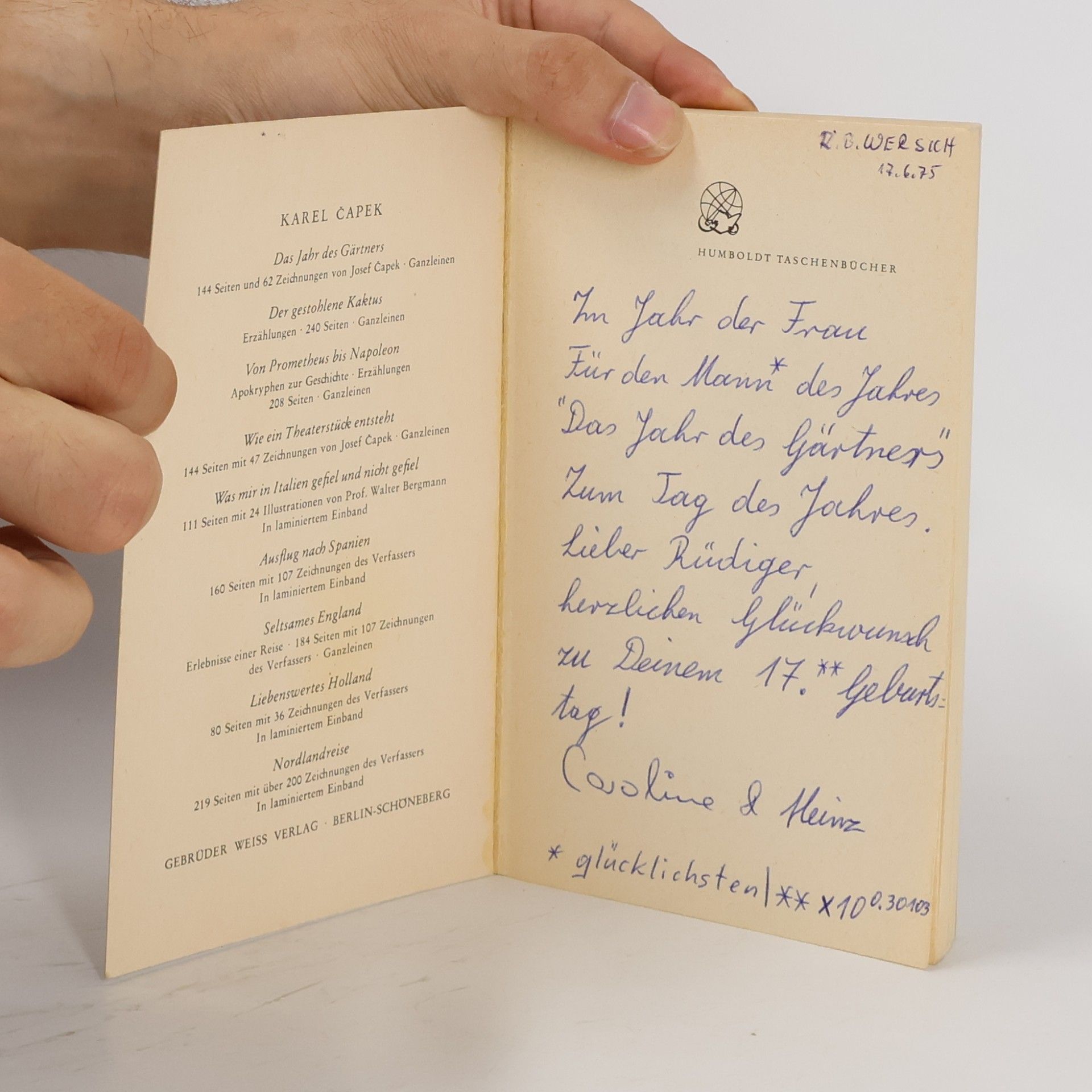 Karel Čapek Das Jahr des Gärtners