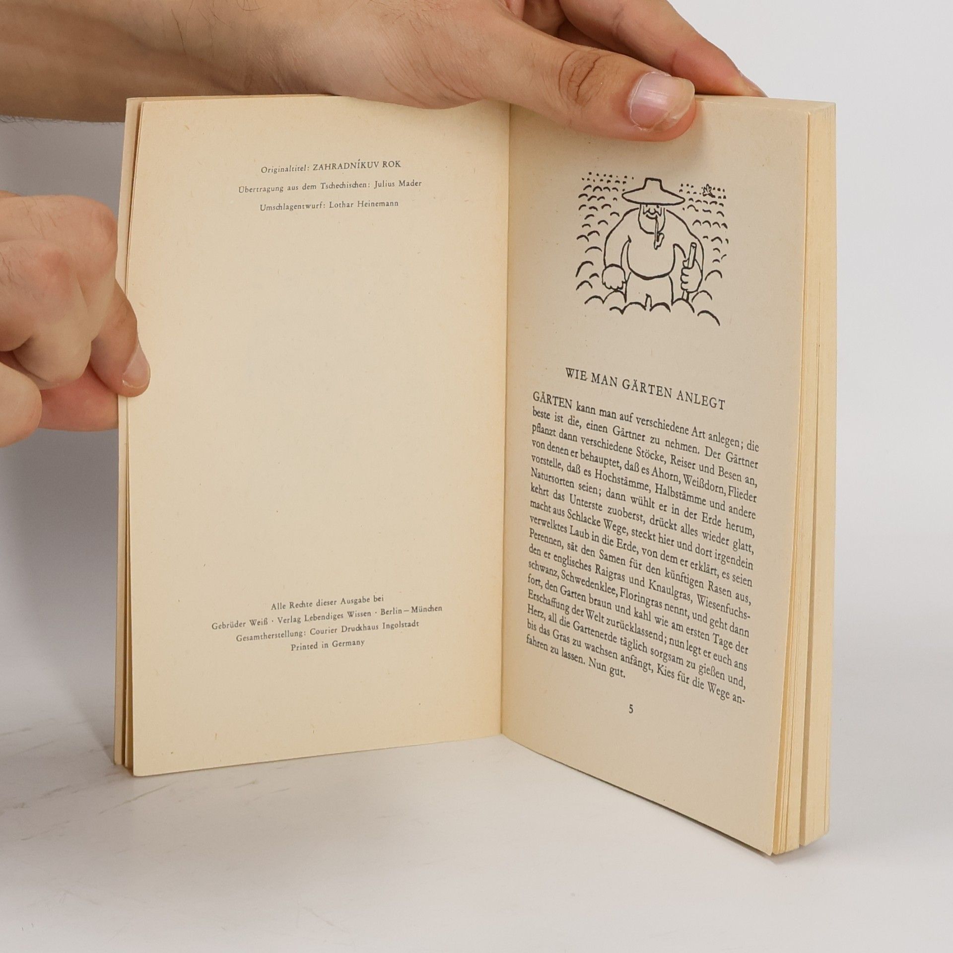 Karel Čapek Das Jahr des Gärtners