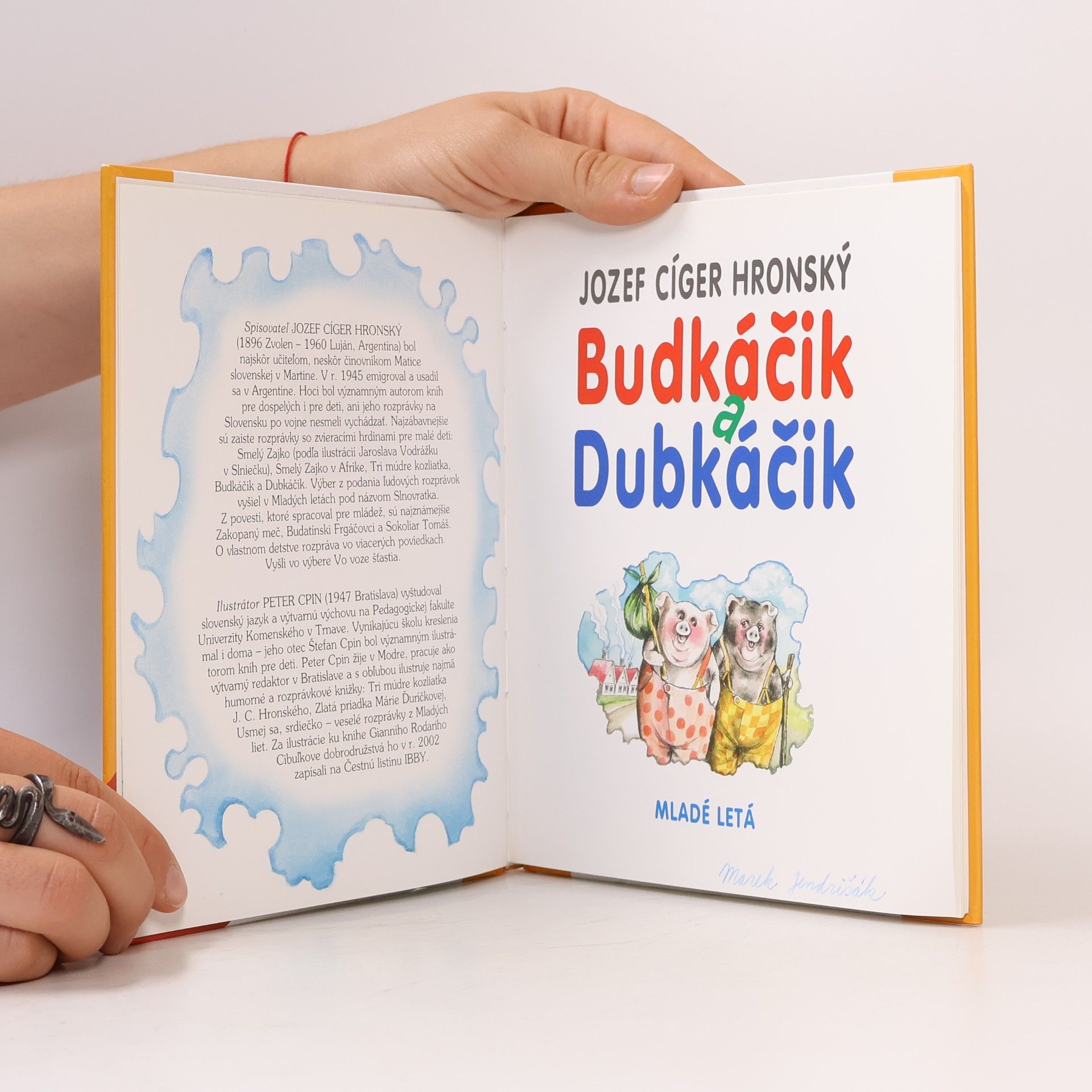 Jozef Cíger Hronský Budkáčik a Dubkáčik