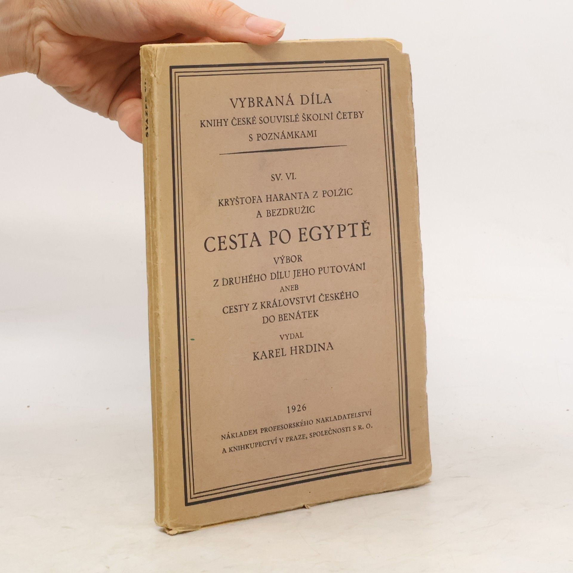 Karel Hrdina Cesta po Egyptě