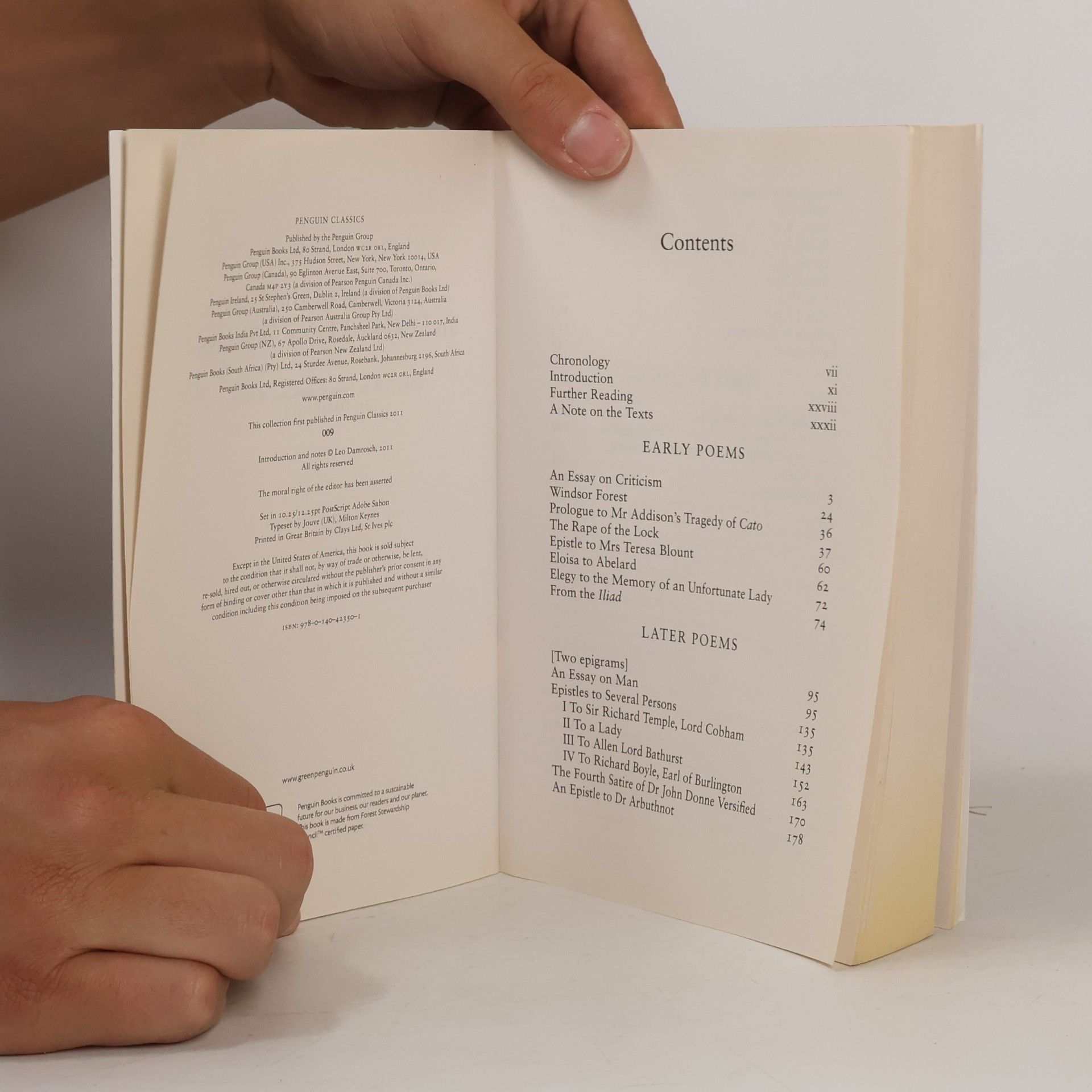 Alexander Pope Penguin Classics: The Rape of the Lock and Other Major Writings