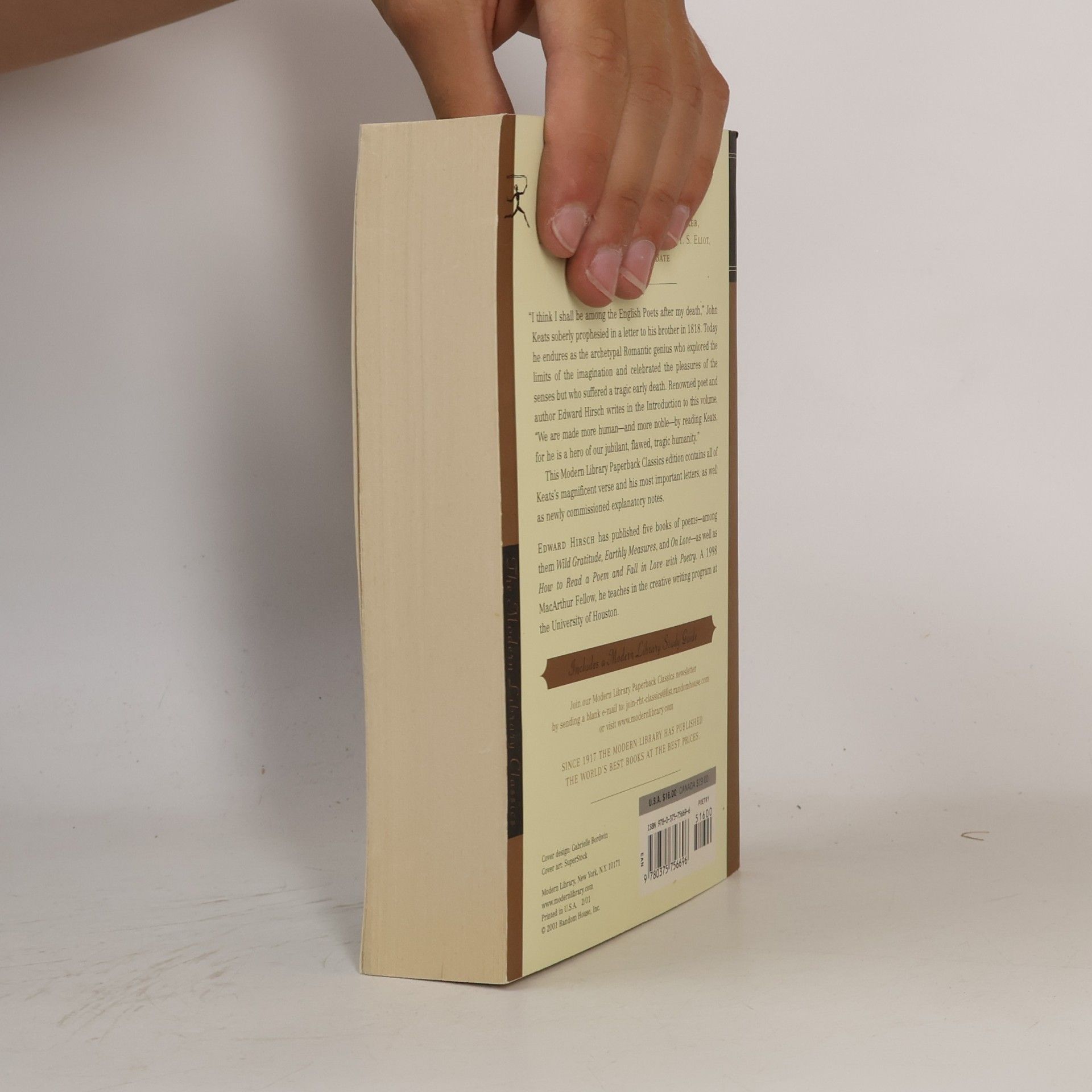 John Keats The Modern Library Classics: Complete Poems and Selected Letters of John Keats