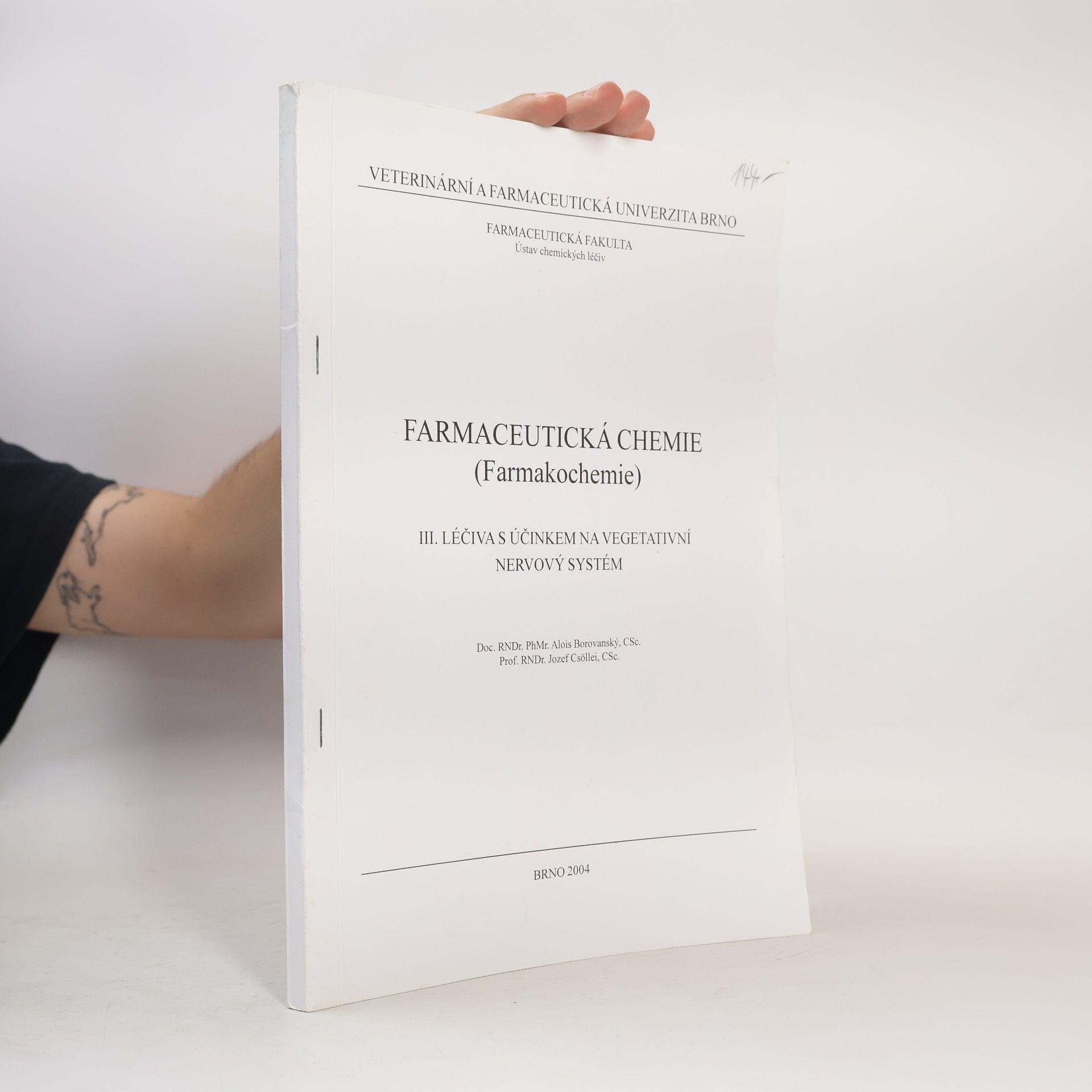 Veterinární a farmaceutická univerzita Brno. Ústav chemických léčiv Veterinární a farmaceutická univerzita Brno - 3: Farmaceutická chemie