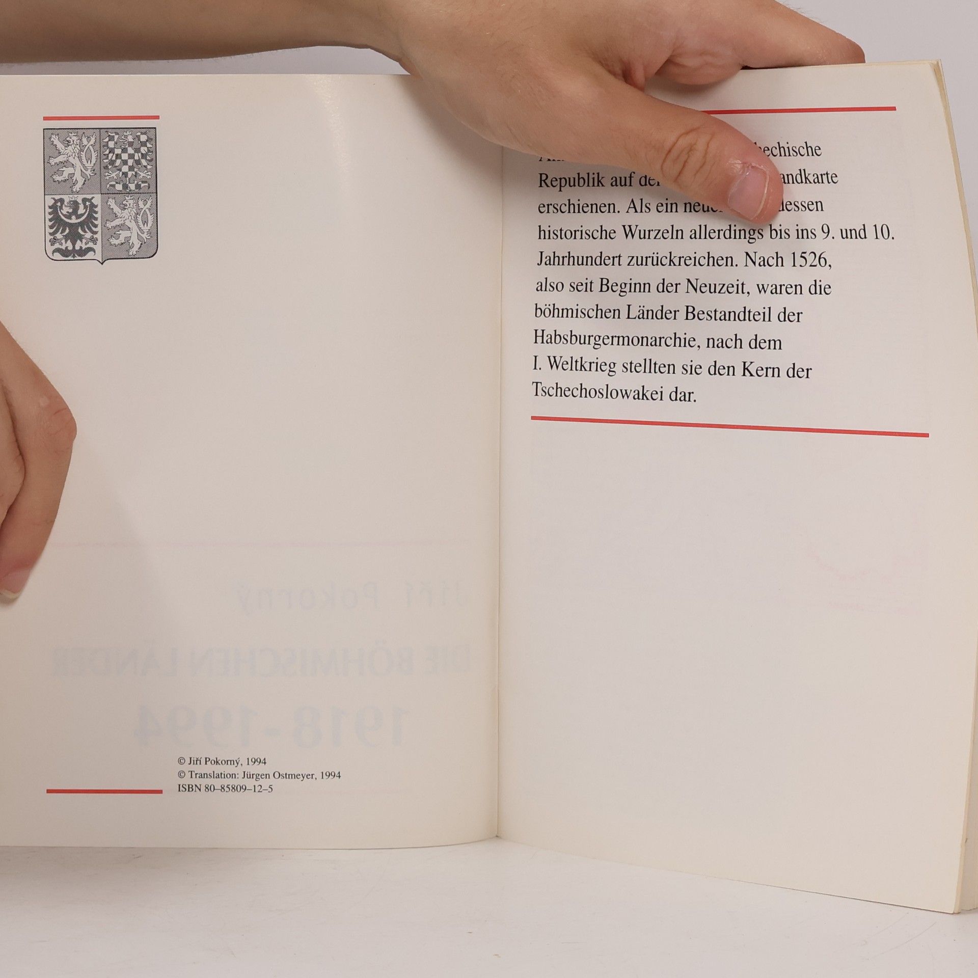 Jiří Pokorný Die böhmischen Länder 1918 - 1994