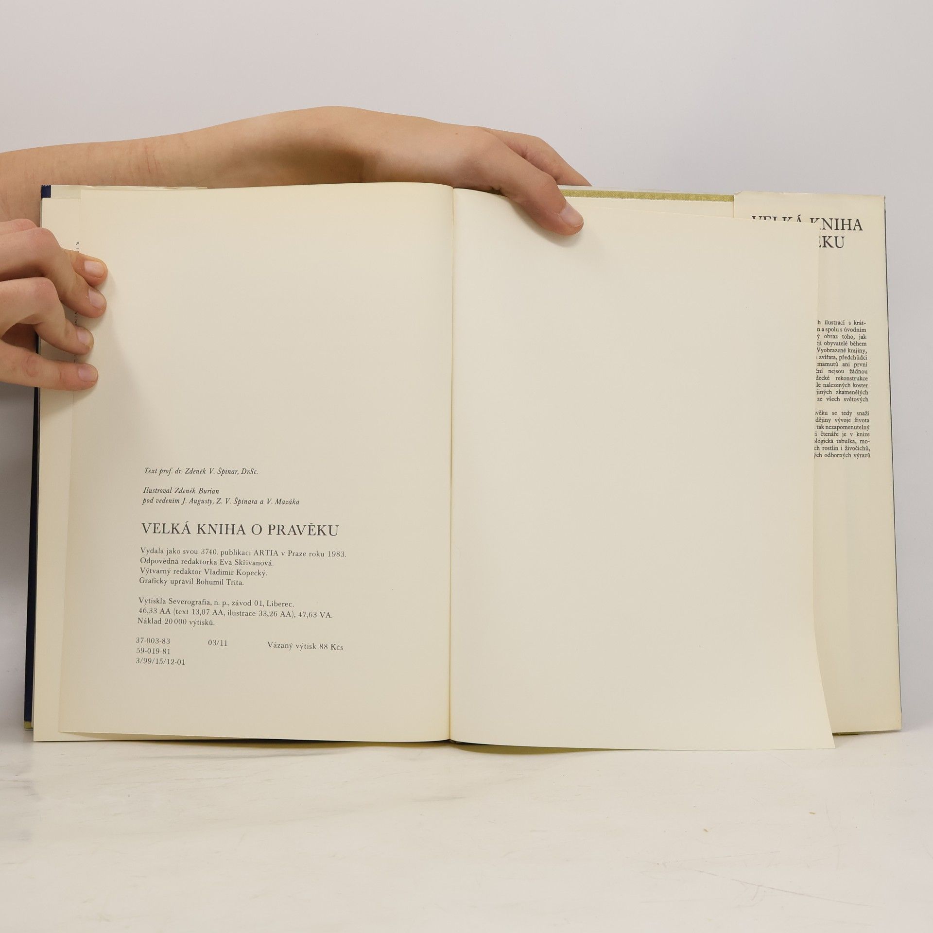 Zdeněk V. Špinar Velká kniha o pravěku