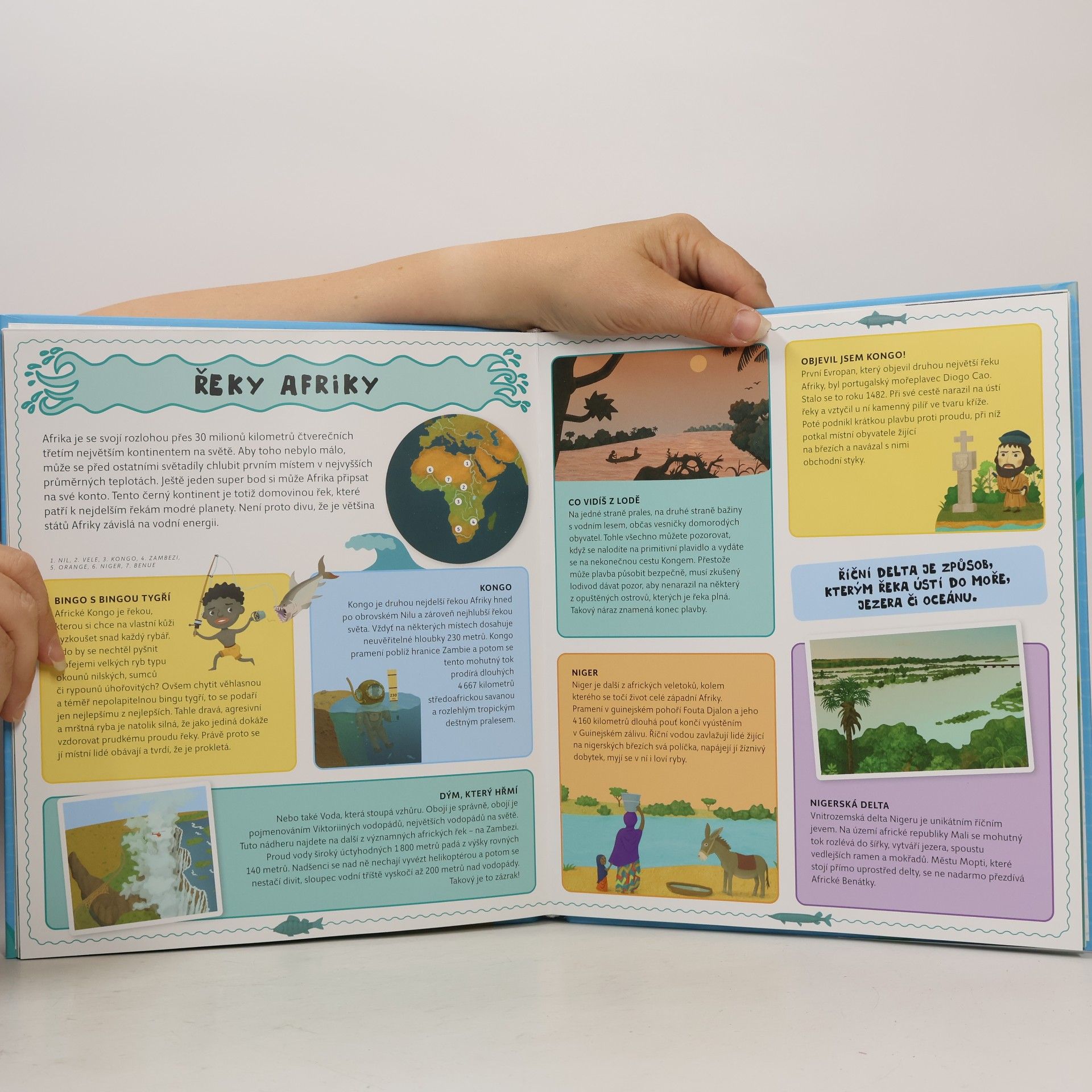 Tomáš Tůma Atlas řek pro děti : objevujte řeky světa na šesti rozkládacích mapách