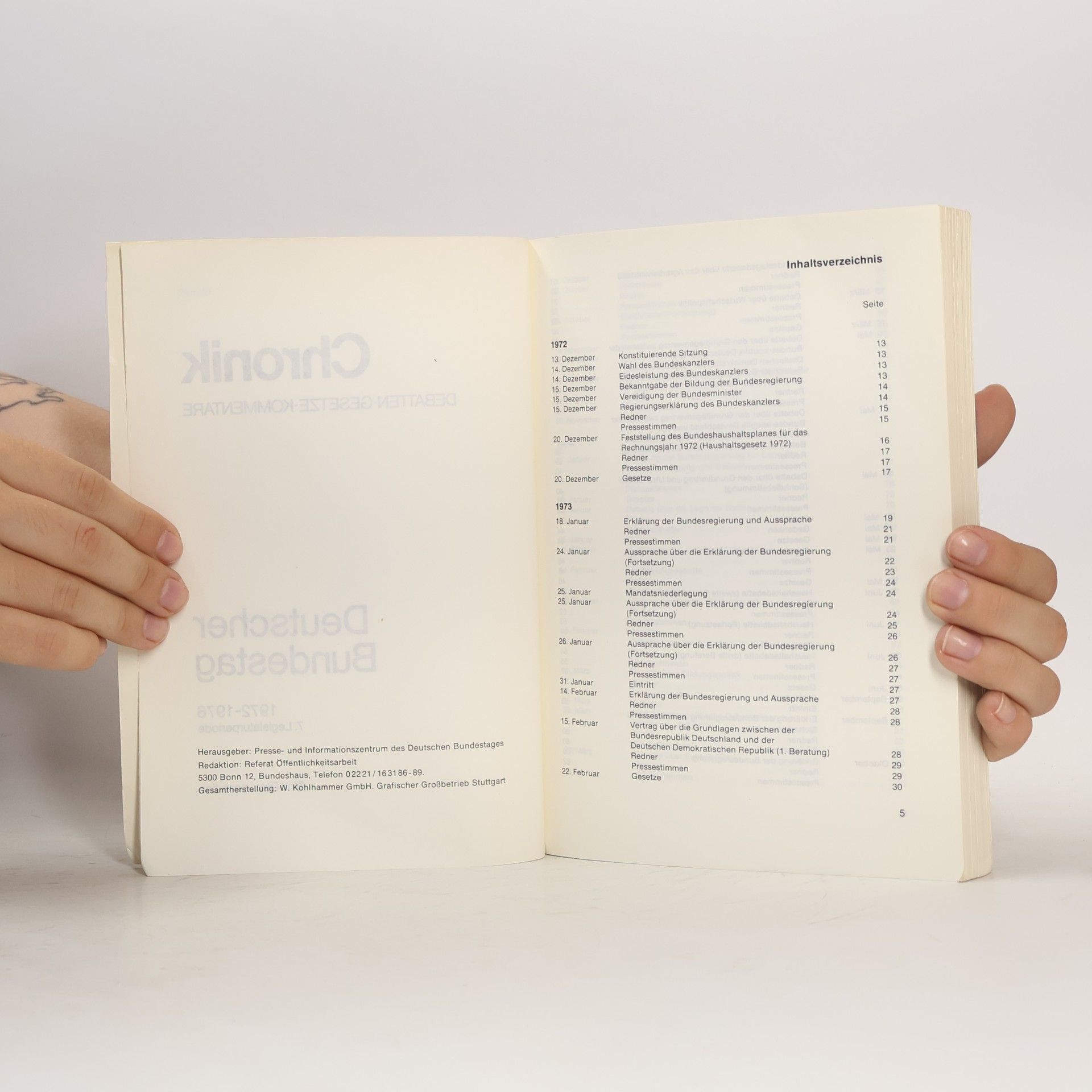 Various authors Chronik VII. Deutscher Bundestag