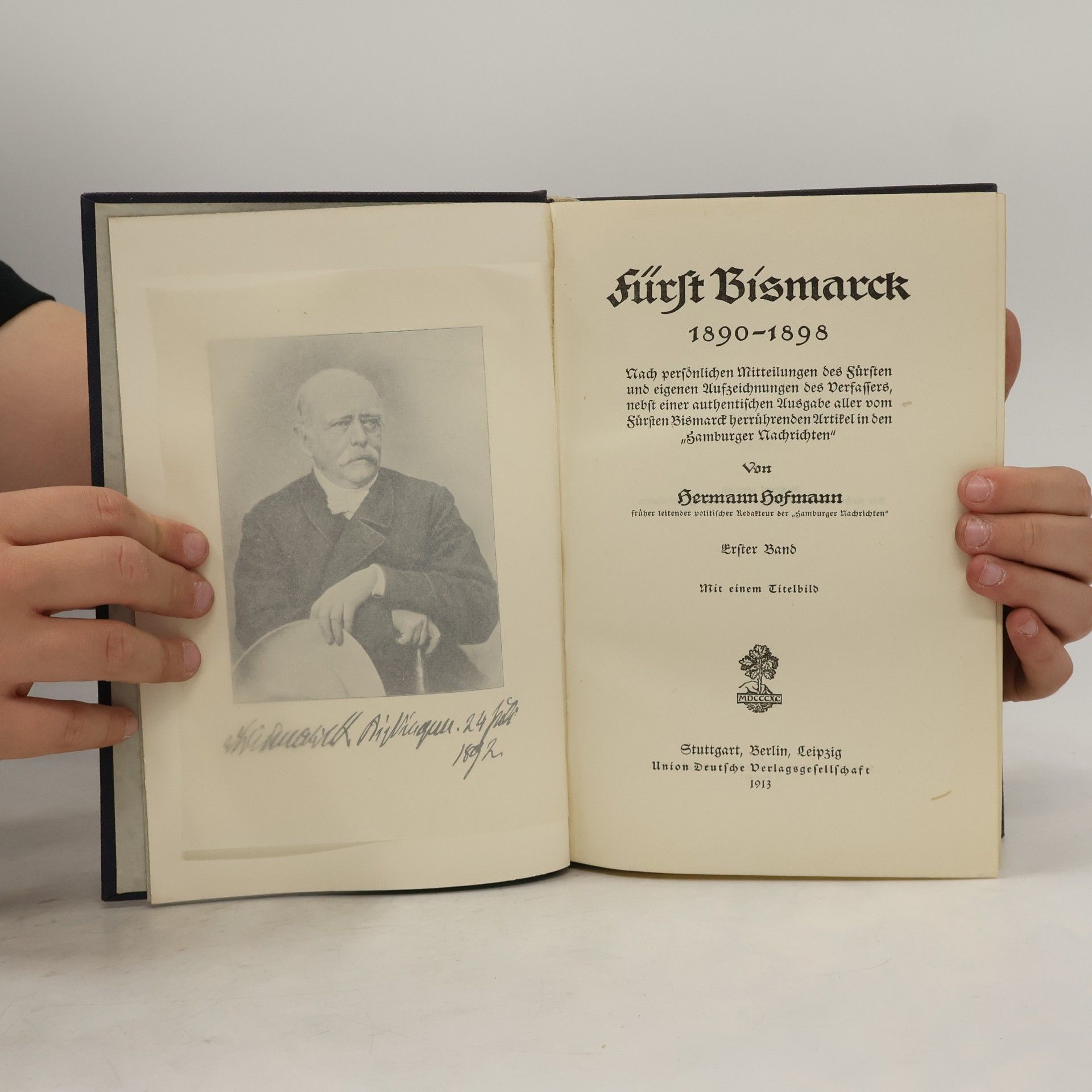Hermann Hofmann Fürst Bismarck 1890–1898 1.