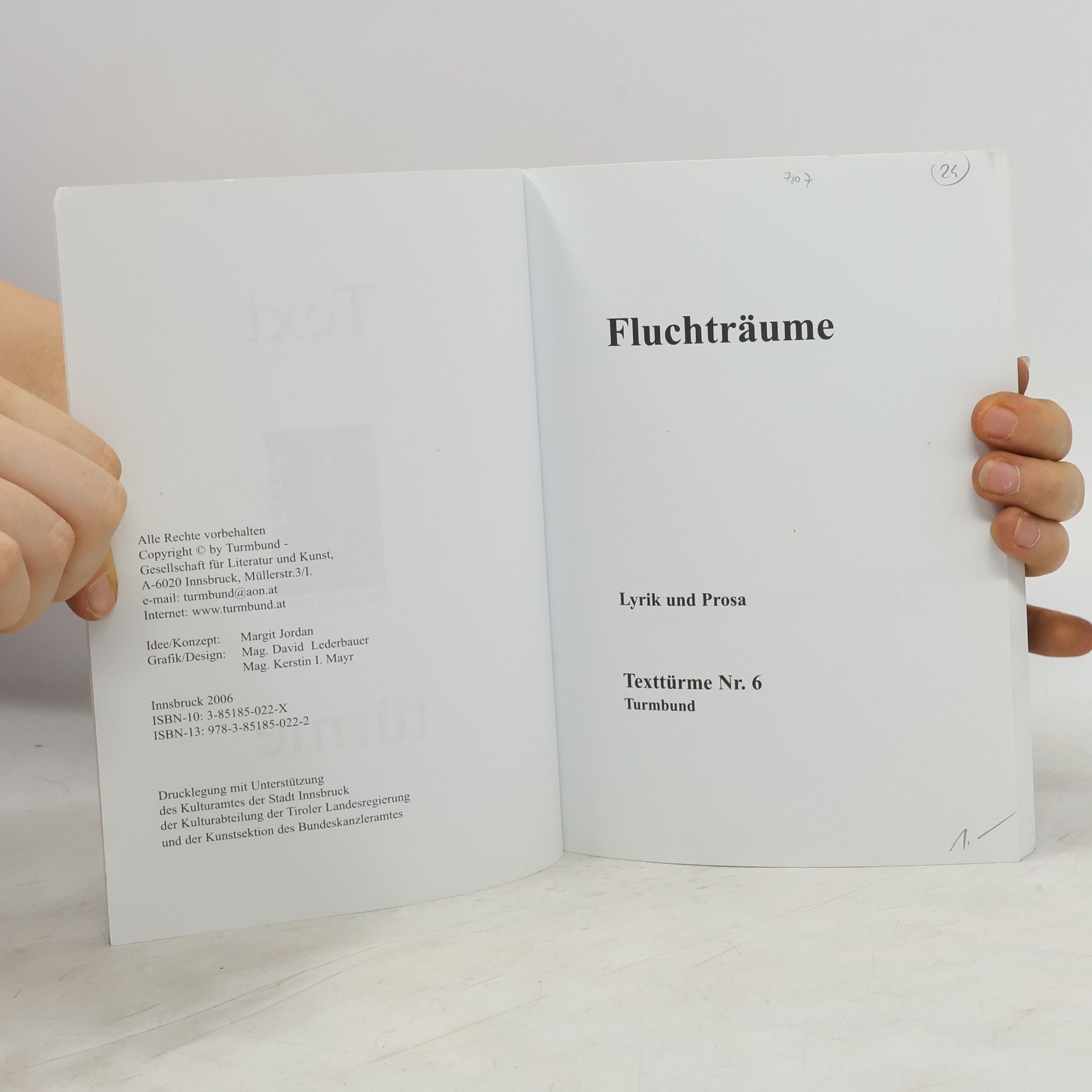 Hugo J Bonatti Texttürme: Neue Veröffentlichungen des Turmbundes - 6: Fluchträume