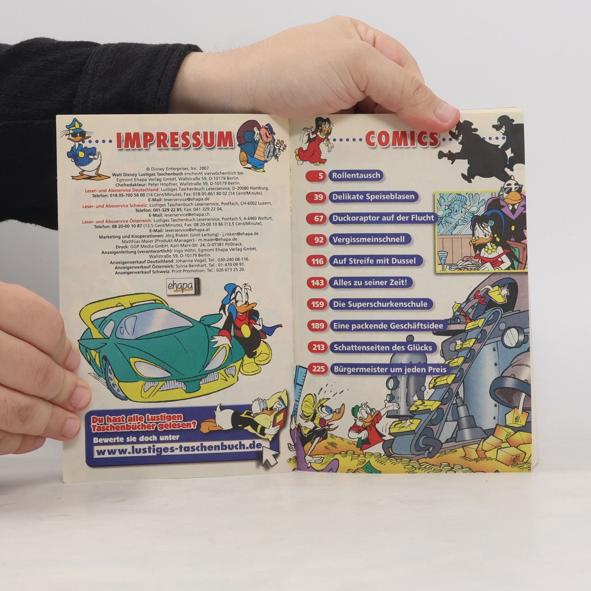 Walt Disney Lustiges Taschenbuch 370. Rollentausch