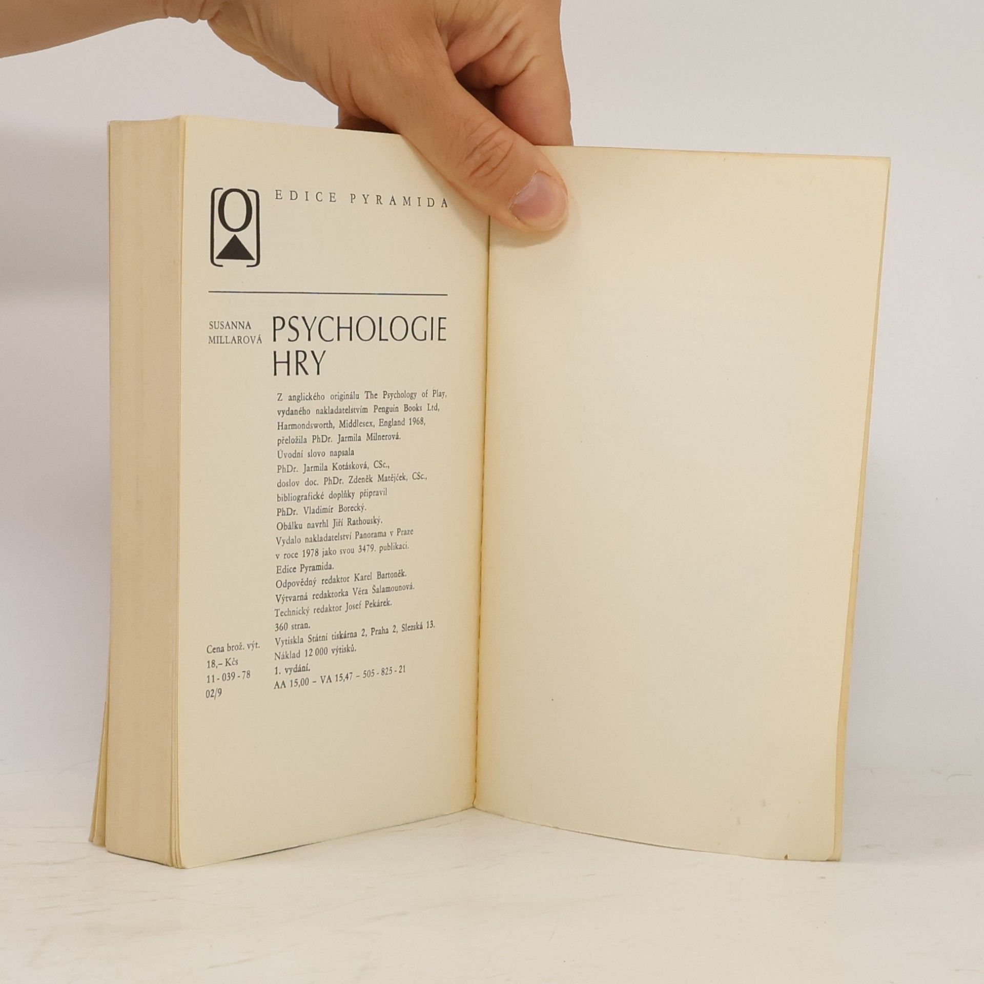 Susanna Millar Psychologie hry