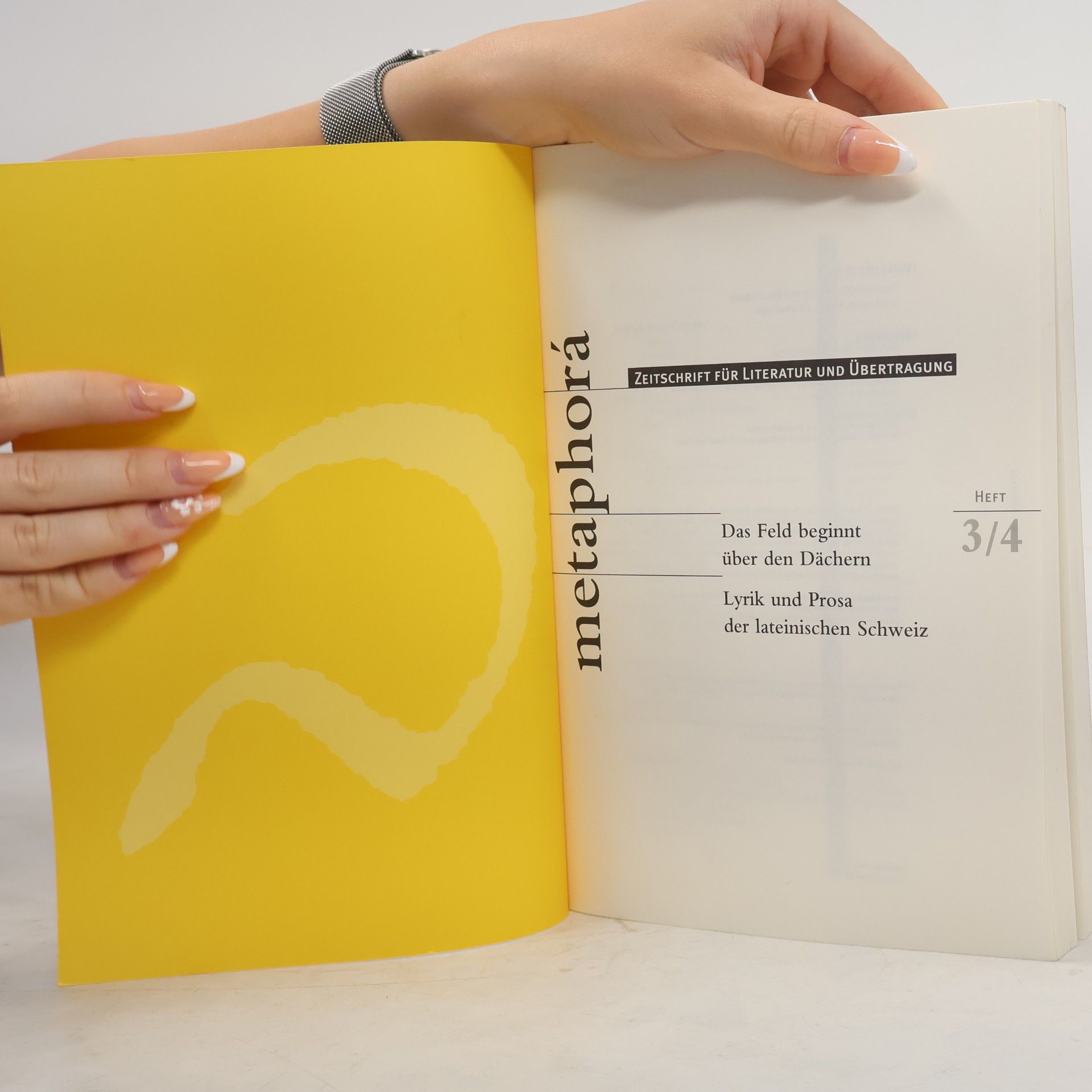 Jost G. Blum Metaphorá: Zeitschrift für Literatur und Übertragung - 3/4: Das Feld beginnt über den Dächern