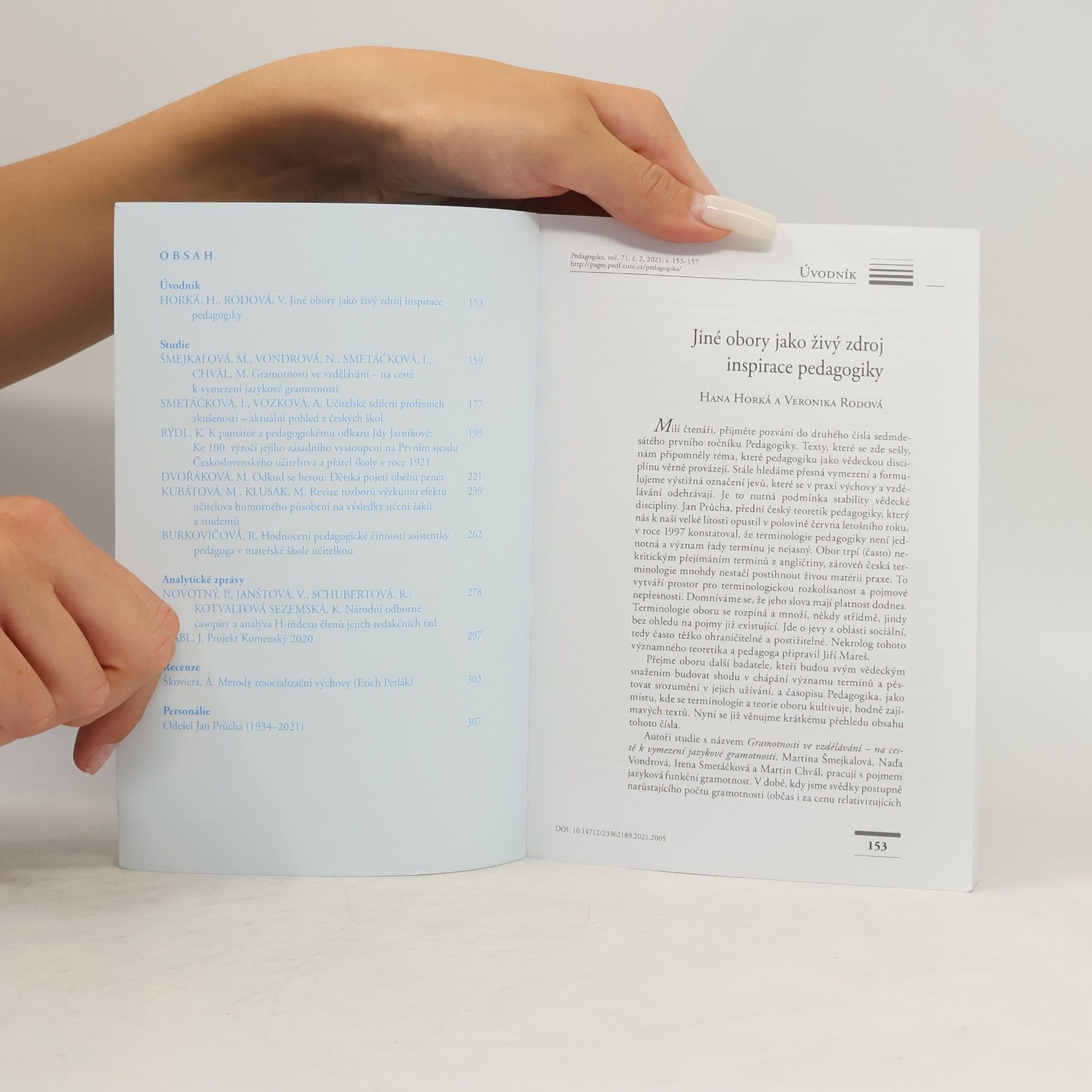Various authors Pedagogika 2/2021. Časopis pro vědy o vzdělávání a výchově