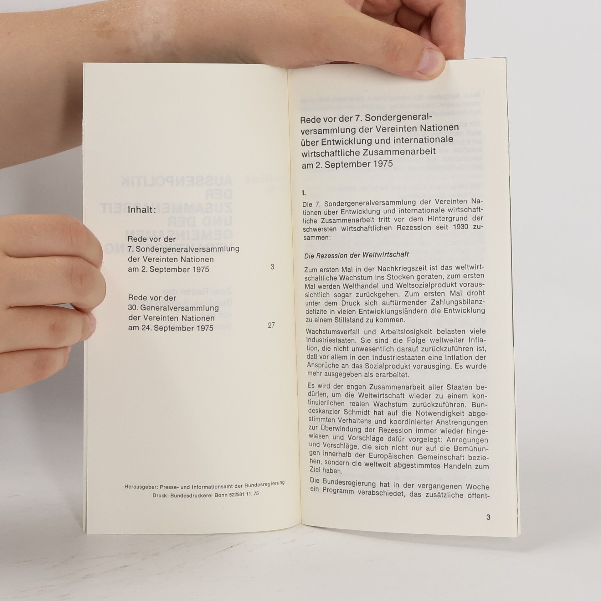 Hans-Dietrich Genscher Aussenpolitik der Zusammenarbeit und der Gemeinsamen Verantwortung