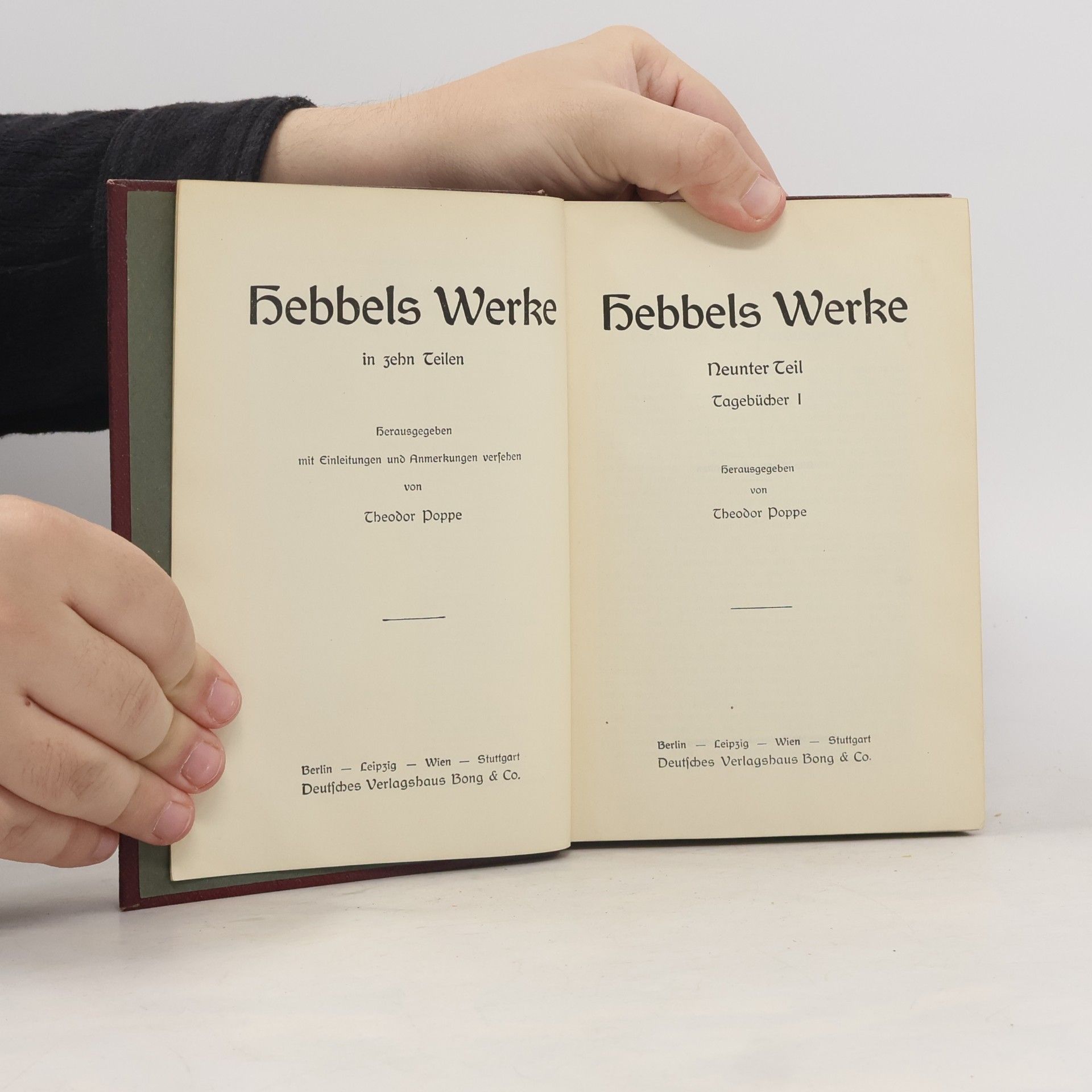 Theodor Poppe Hebbels Werke in zehn Teilen. Teilen 9-10