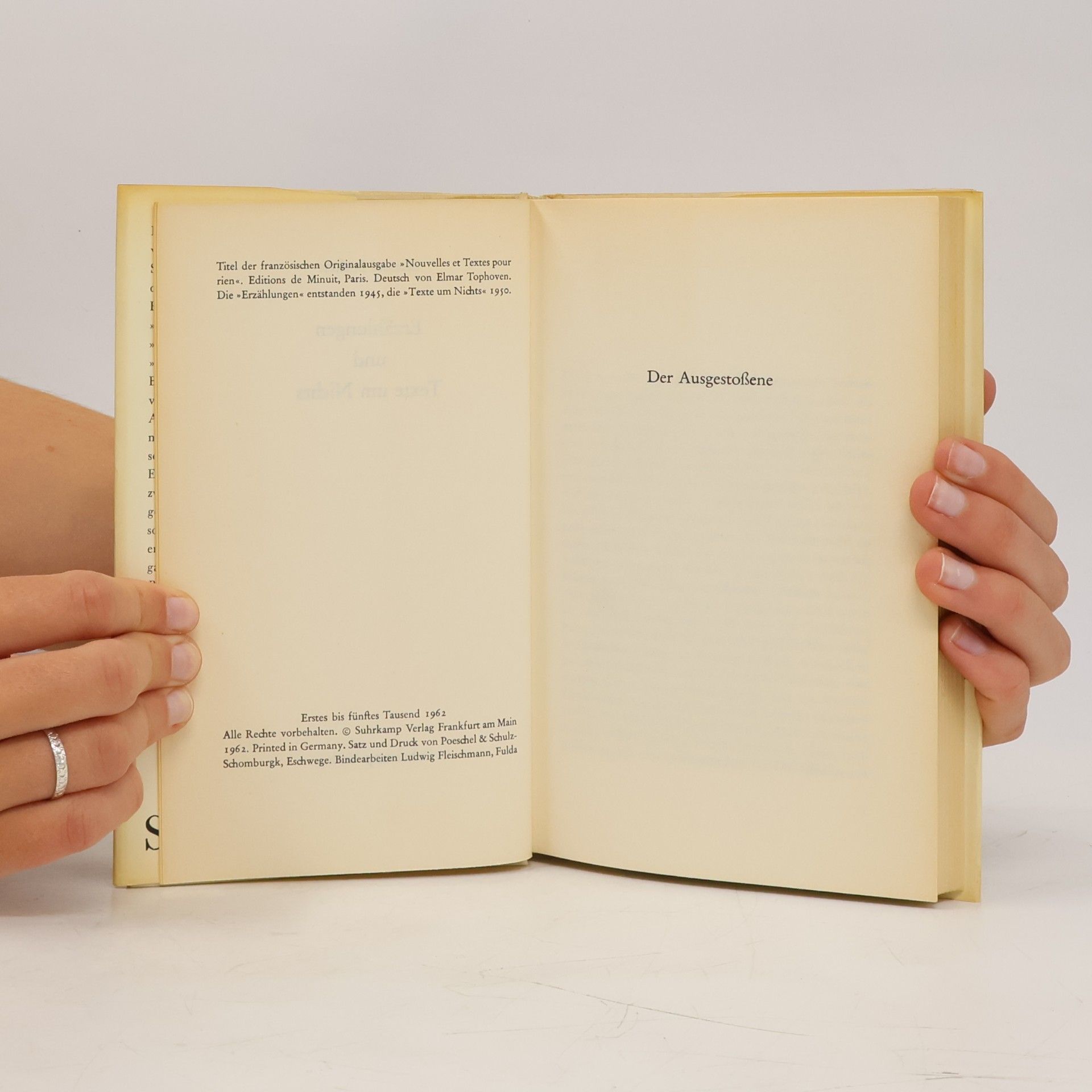 Samuel Beckett Erzählungen und Texte um Nichts