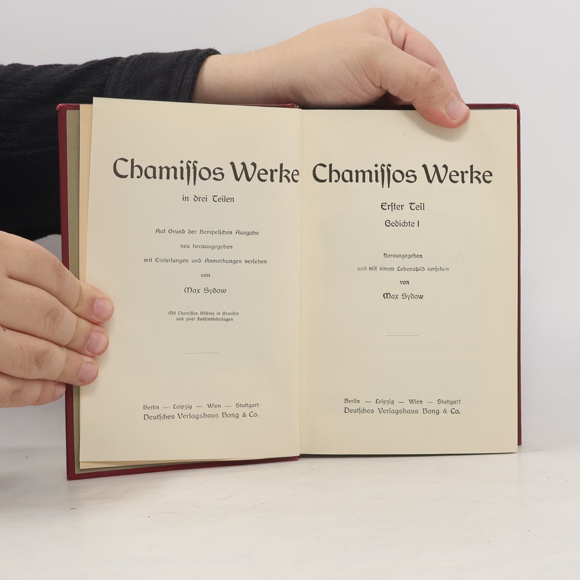 Adelbert von Chamisso Chamissos Werke 1. Gedichte I