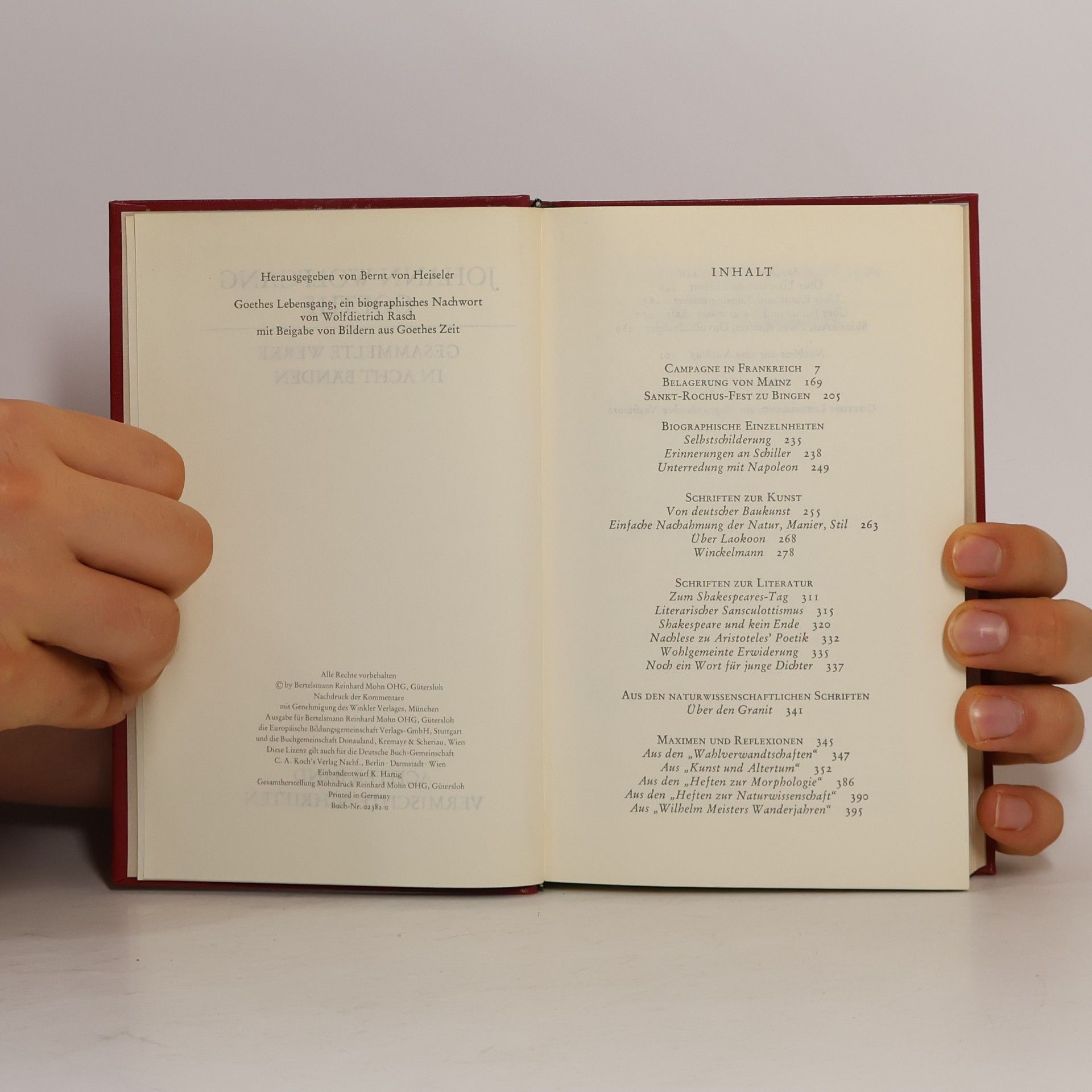 Johann Wolfgang von Goethe Goethe Werke 8