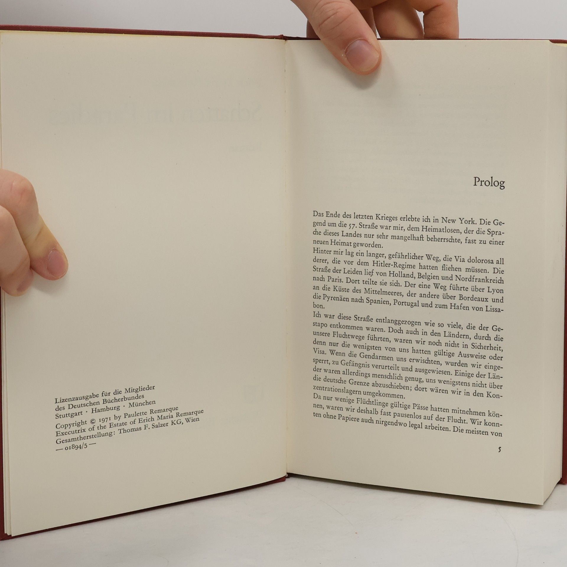 Erich Maria Remarque Schatten im Paradies