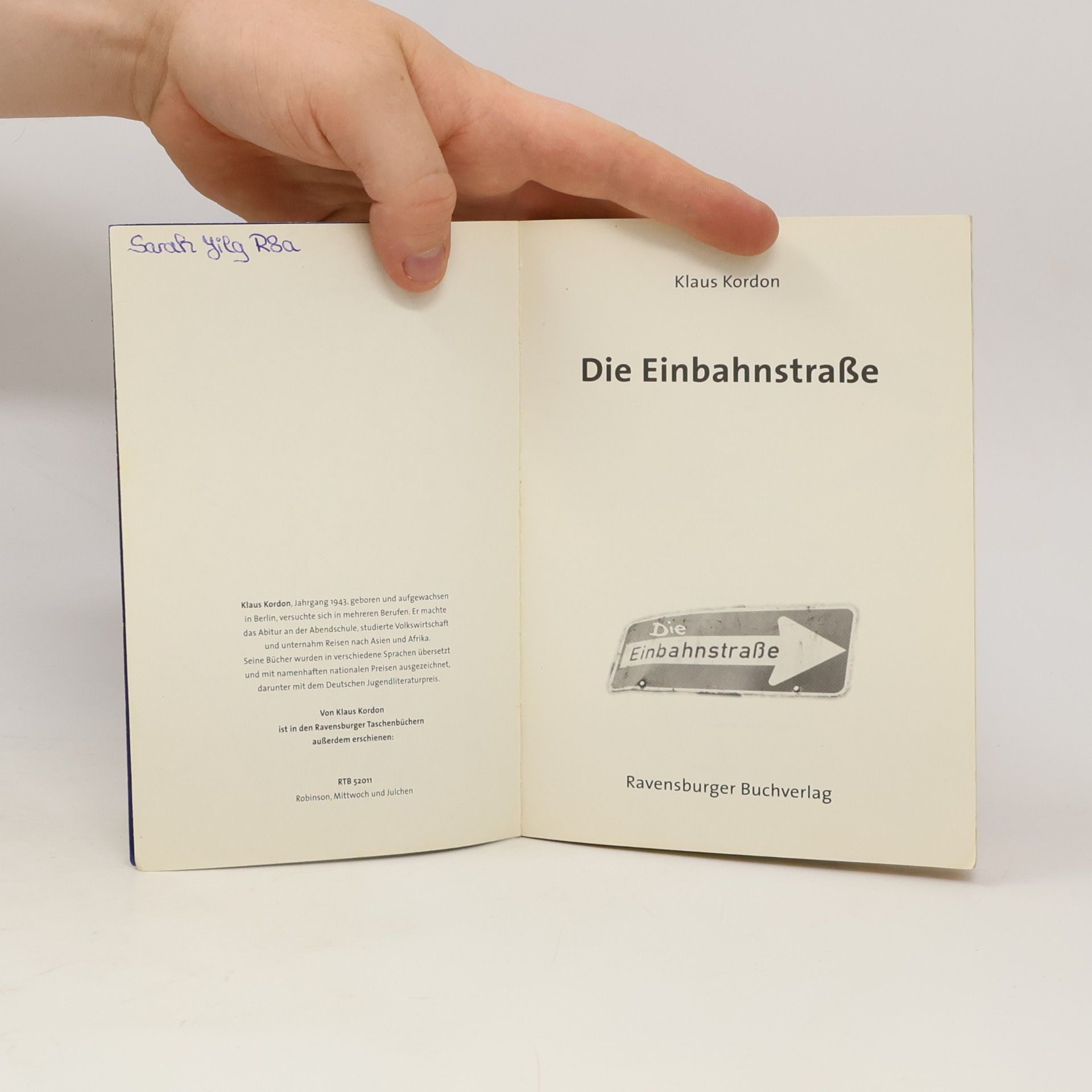 Klaus Kordon Die Einbahnstrasse