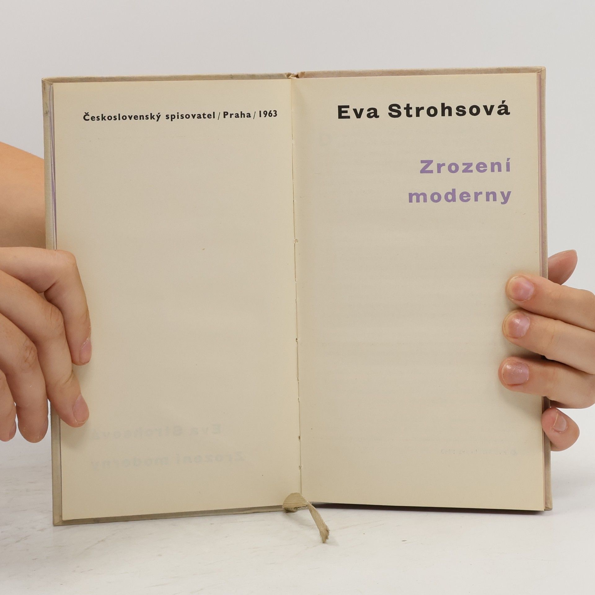 Eva Strohsová Zrození moderny