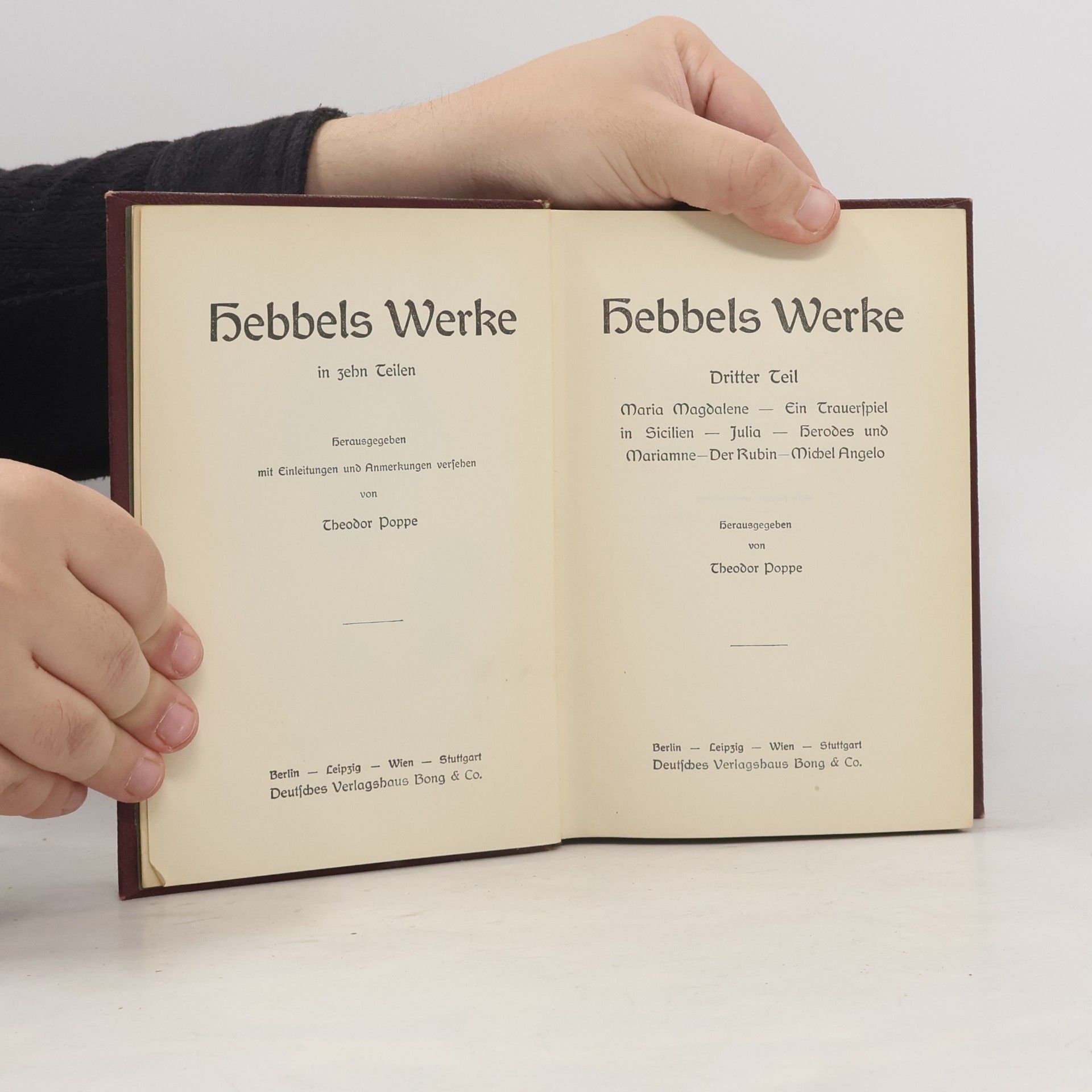 Theodor Poppe Hebbels Werke 3