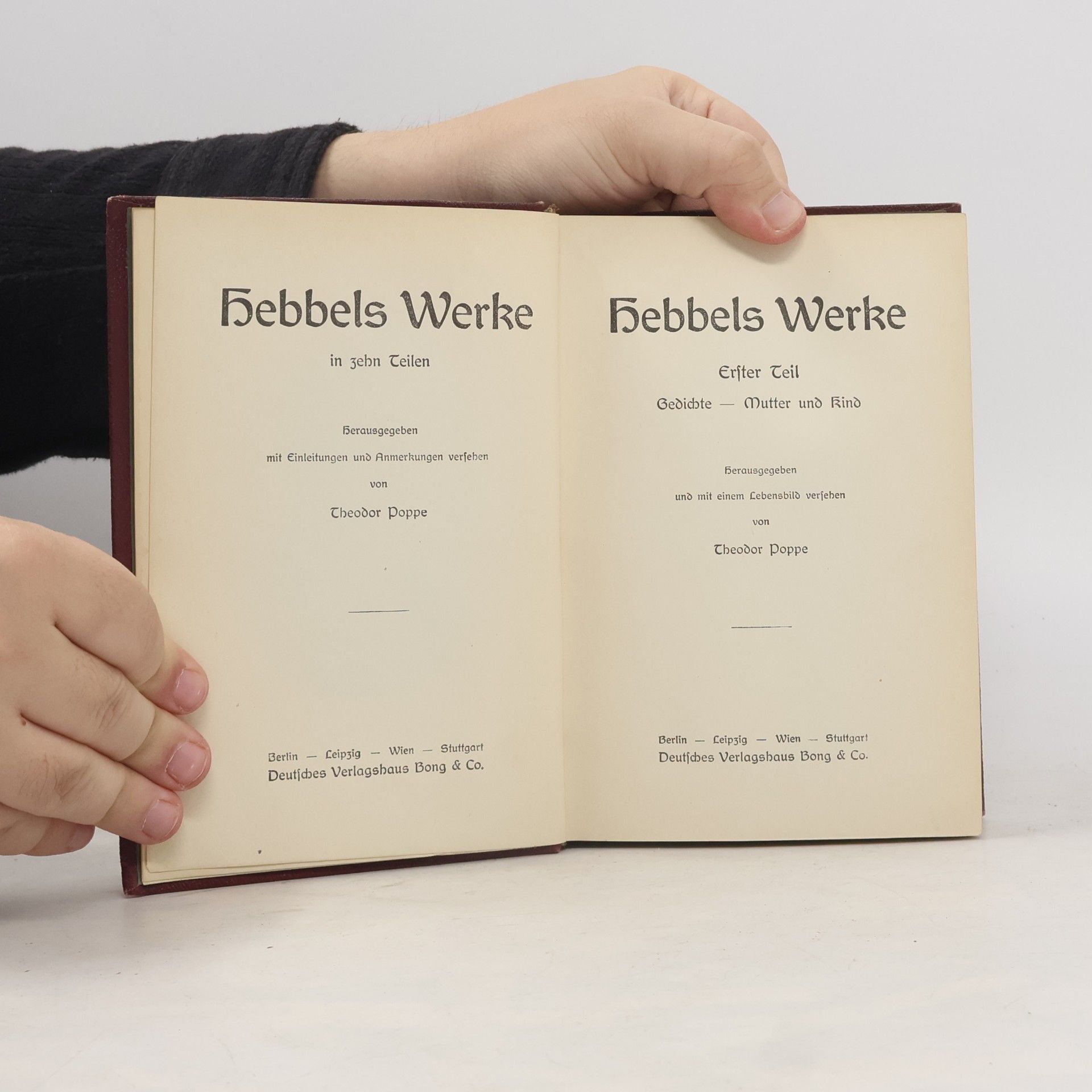 Theodor Poppe Hebbels Werke 1-2