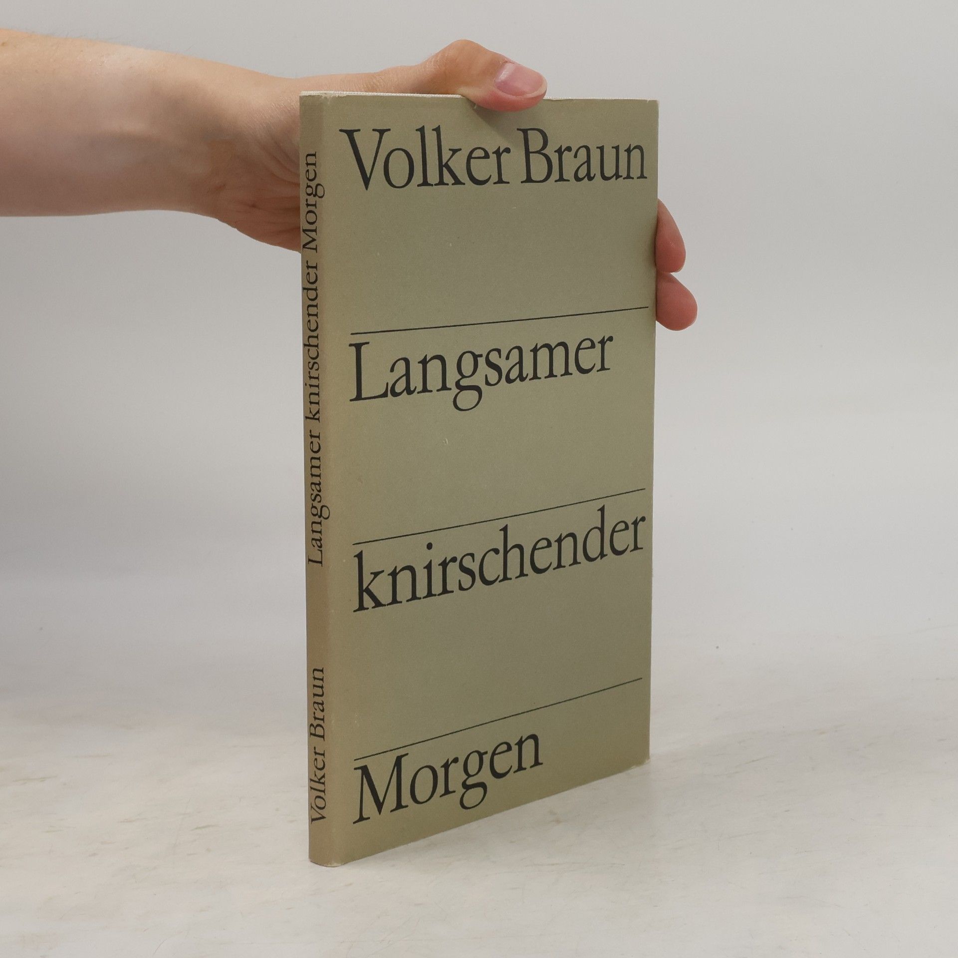 Volker Braun Langsam knirschender Morgen