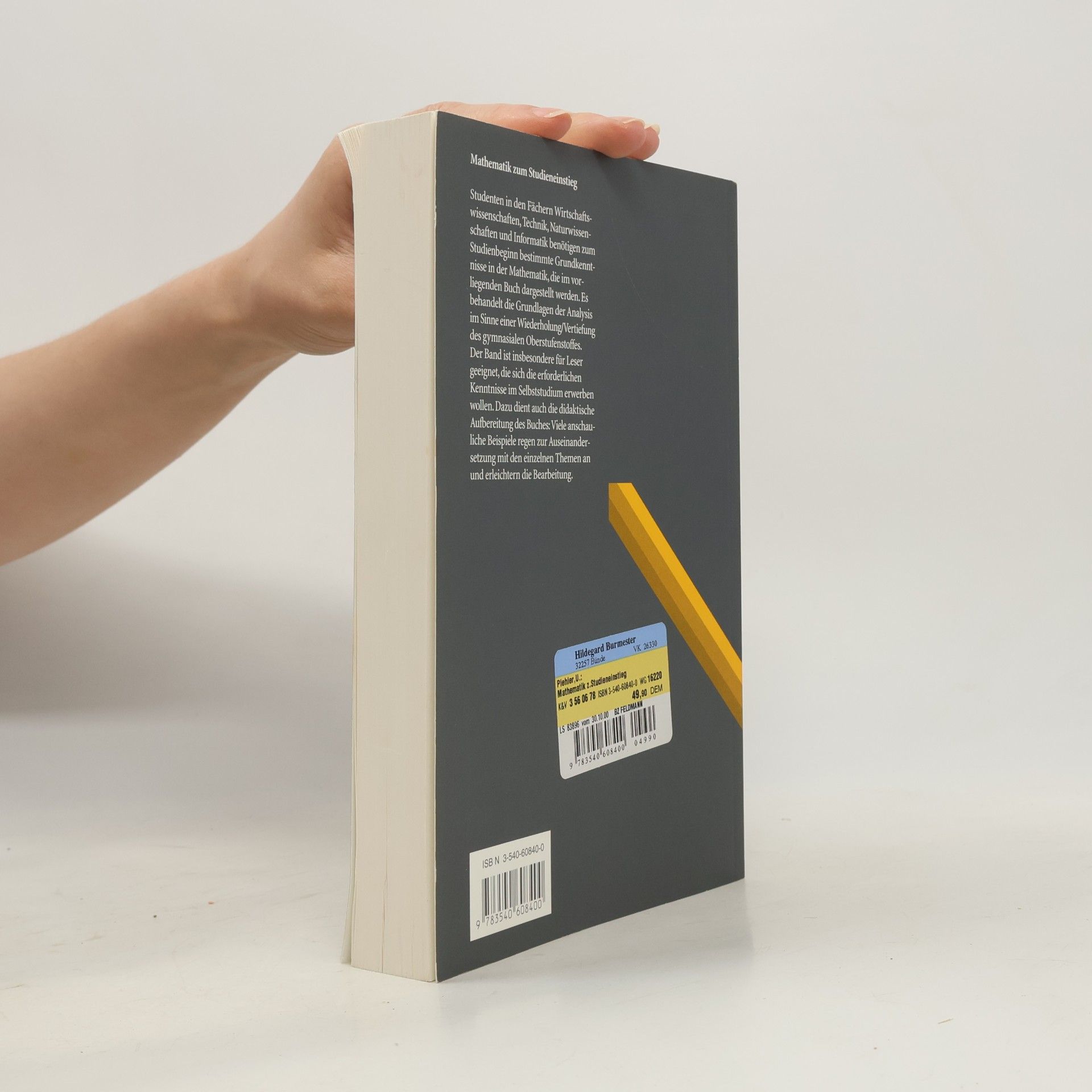 Gabriele Piehler Springer Lehrbuch: Mathematik zum Studieneinstieg