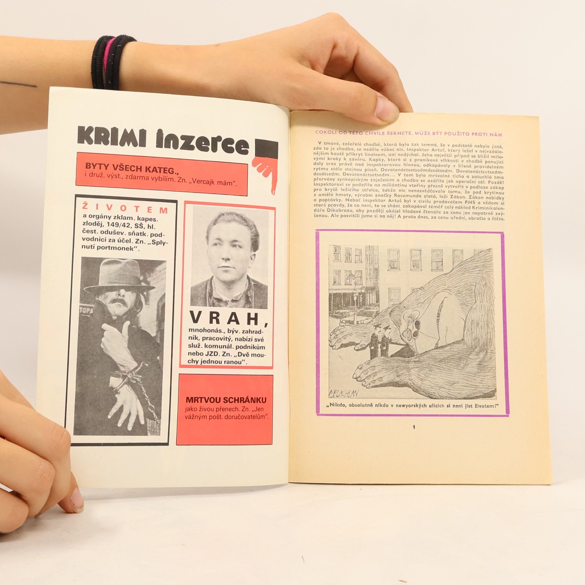 Kolektiv autorů Krimi minikalendář Dikobrazu 1977