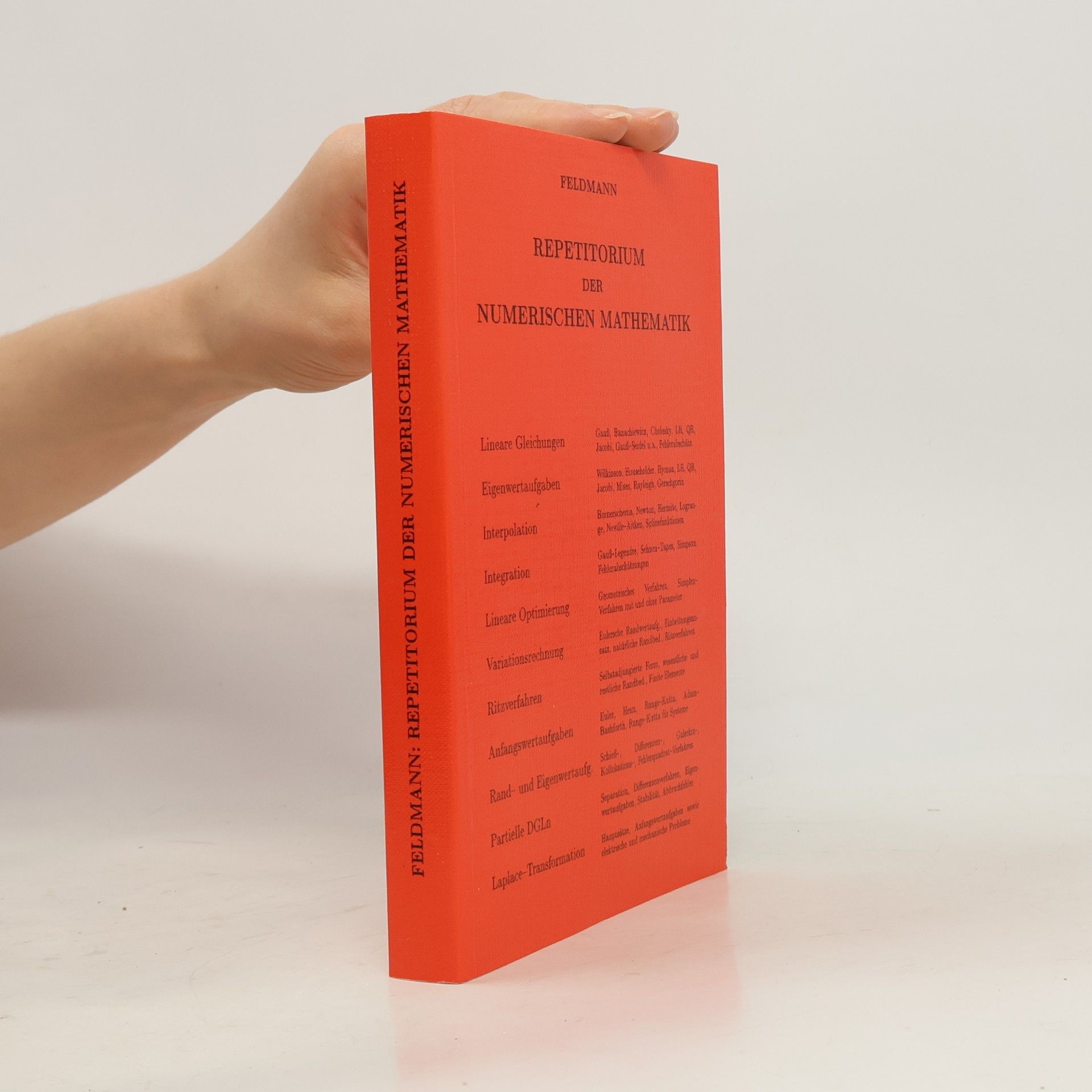 Dietrich Feldmann Repetitorium der Numerischen Mathematik