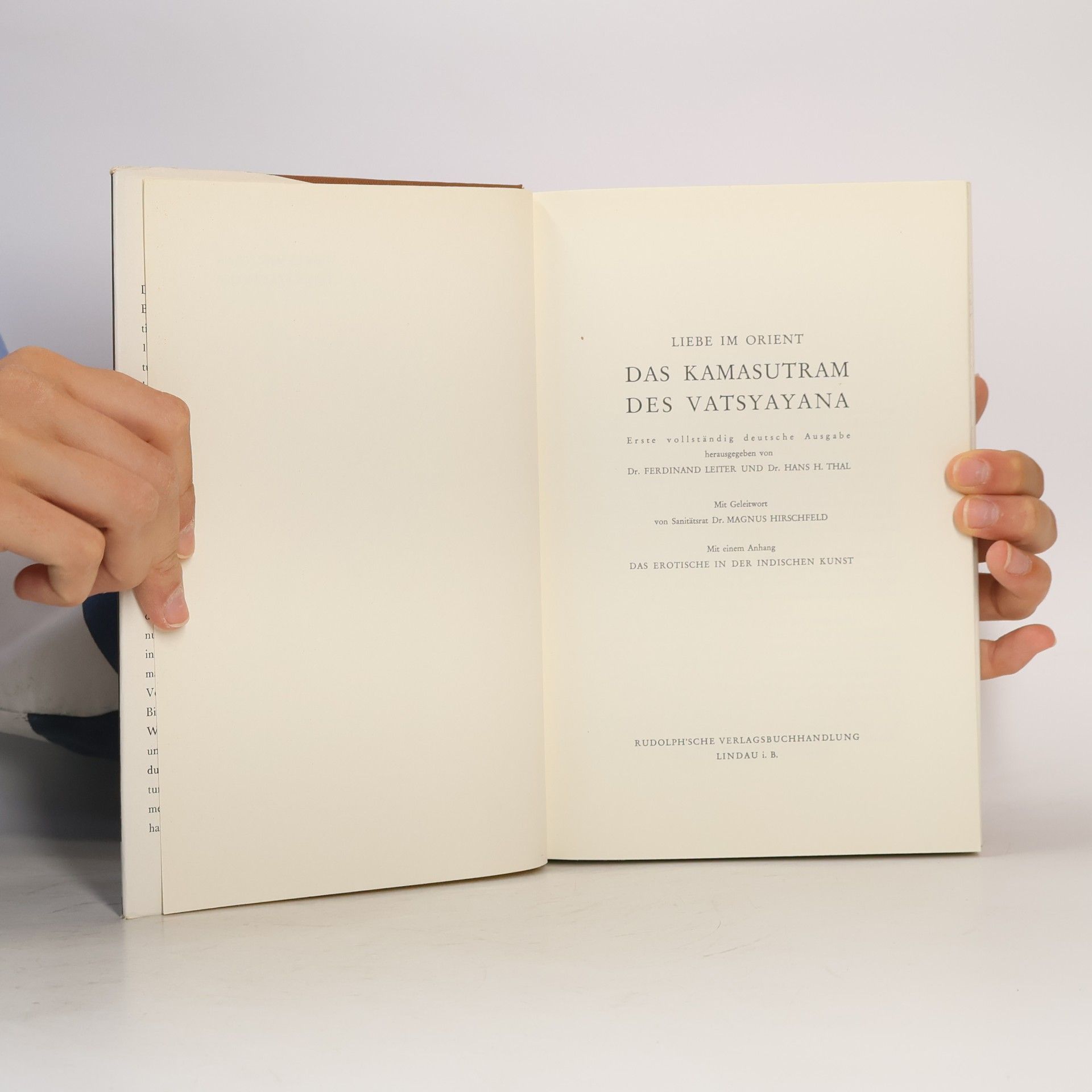 Ferdinand Leiter Liebe im Orient. Das Kamasutram des Vatsyayana